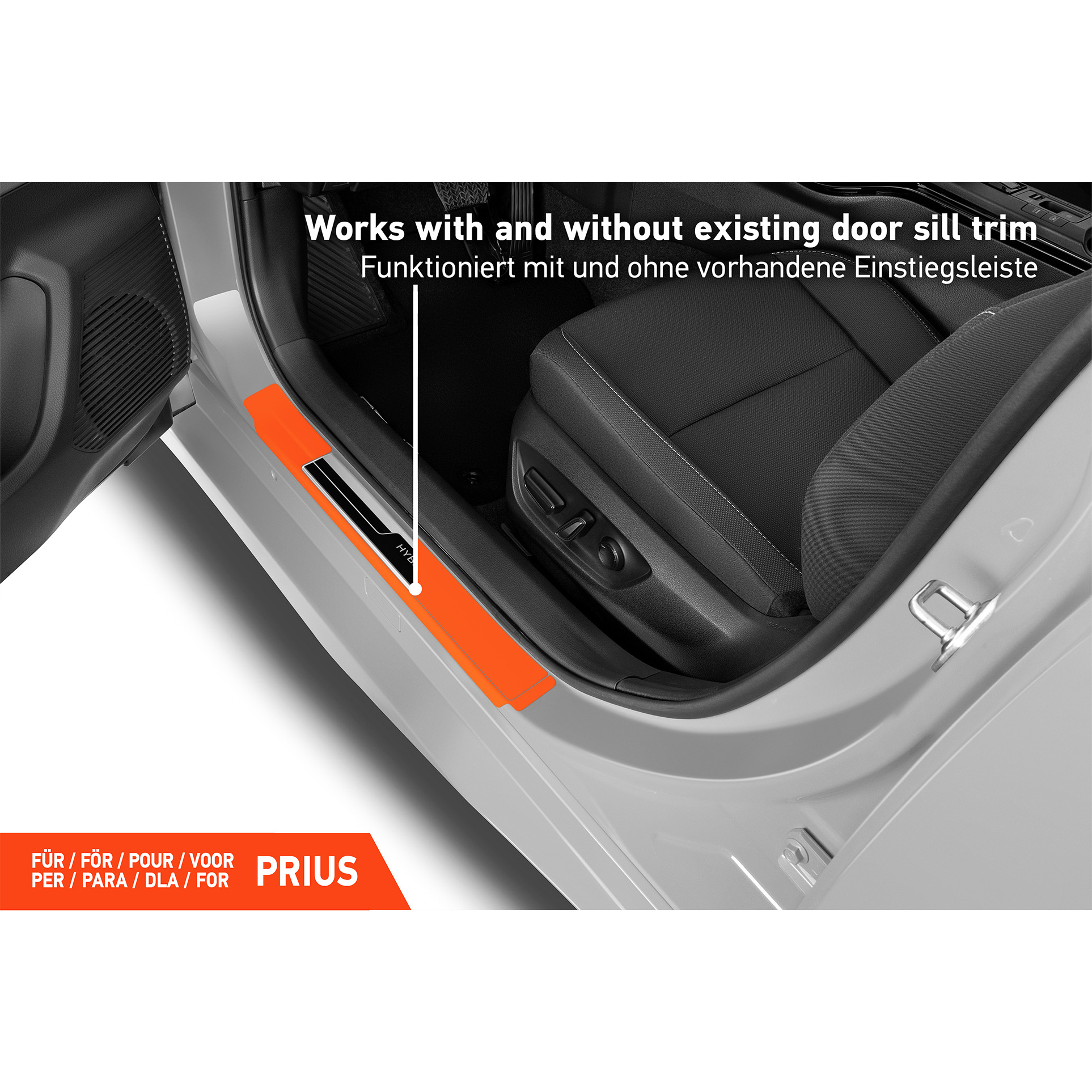 Einstiegsleisten Schutz für Toyota Prius 5 (V) W6 I 2023 - 2026 im 4er Set