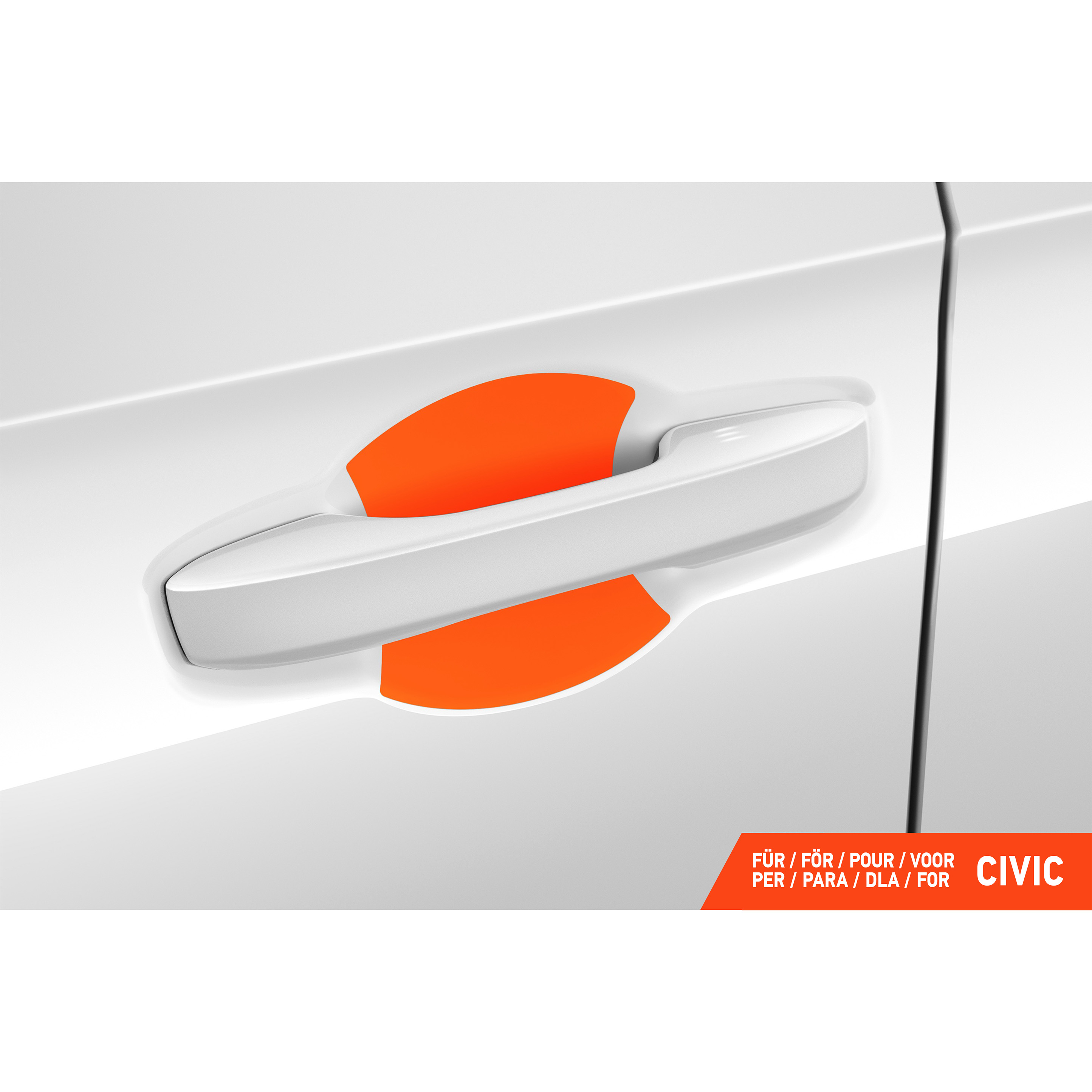 Auto Türgriffmulden Schutzfolie für Honda Civic Limousine 11 (XI) I 2021 - 2026 im 4er Set