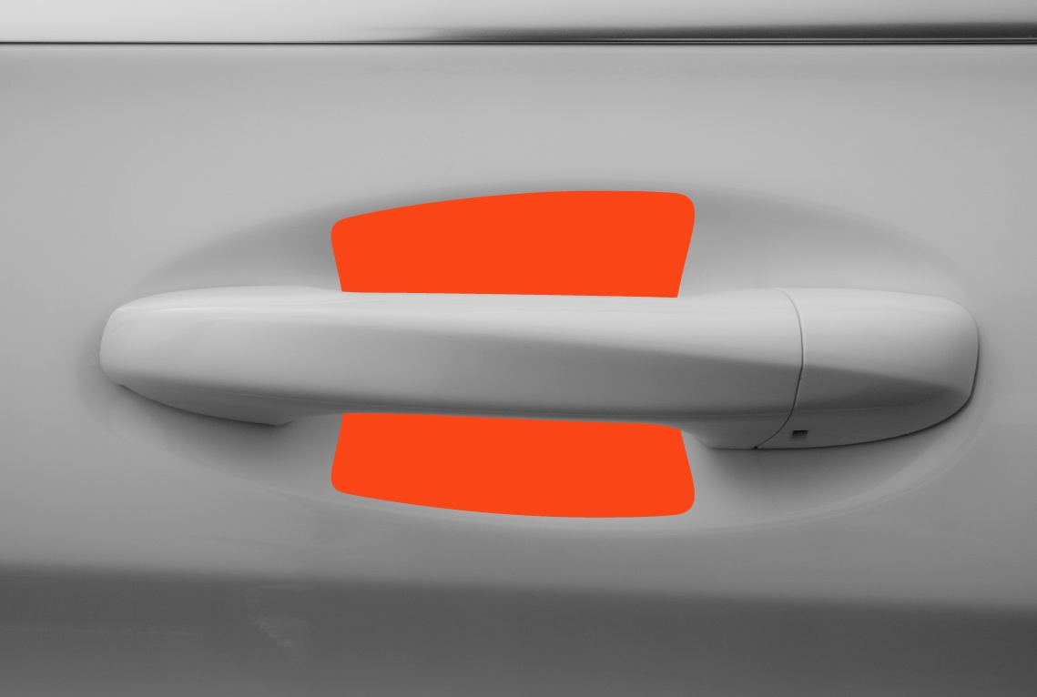 Auto Türgriffmulden Schutzfolie für Mercedes Benz GLC 1 (I) X253 I 2015 - 2022 im 4er Set