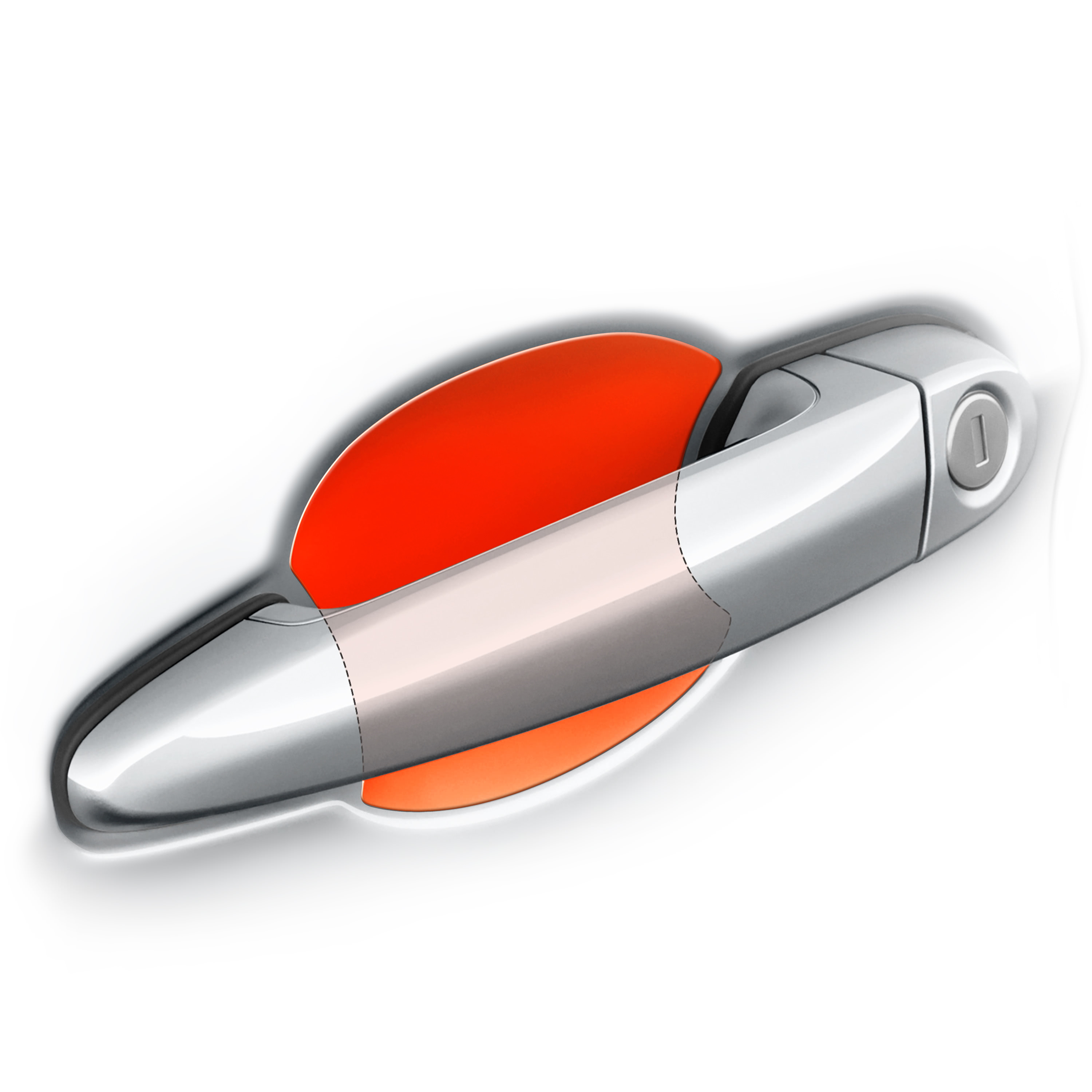 Luxshield Auto Türgriffmulden Schutzfolie für Fiat 500X 334 I 2014 - 2024 im 4er Set | 100% passgenau | einfache Montage | lange Haltbarkeit