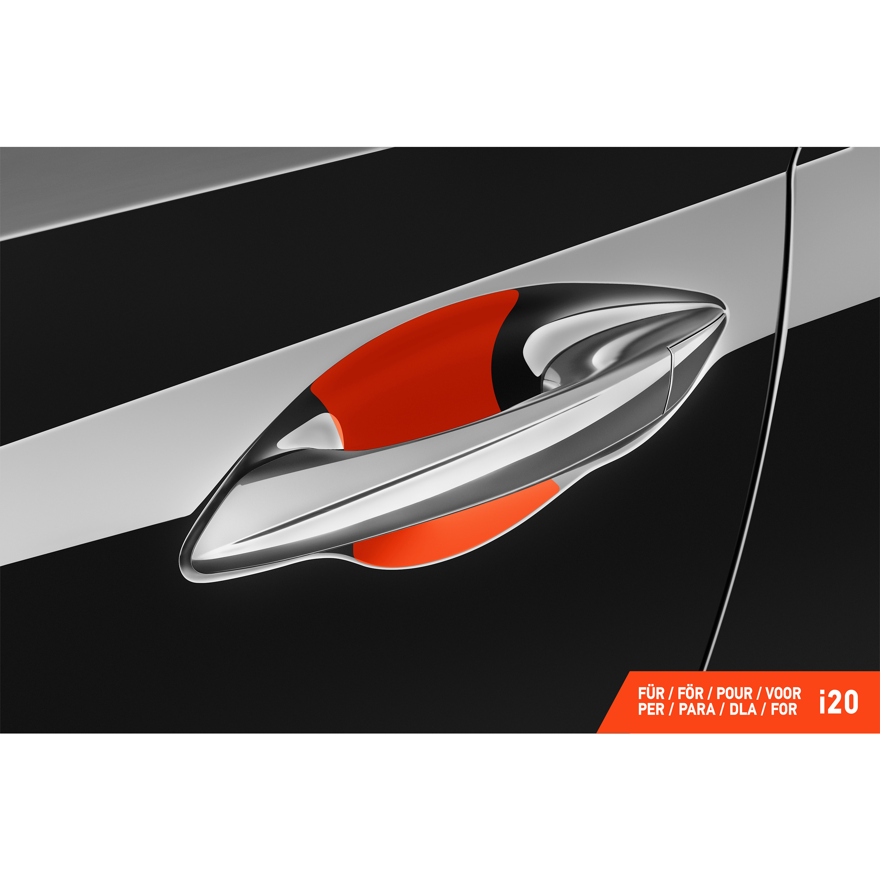 Auto Türgriffmulden Schutzfolie für Hyundai i20 3 (III) BC3 I 2020 - 2026 im 4er Set
