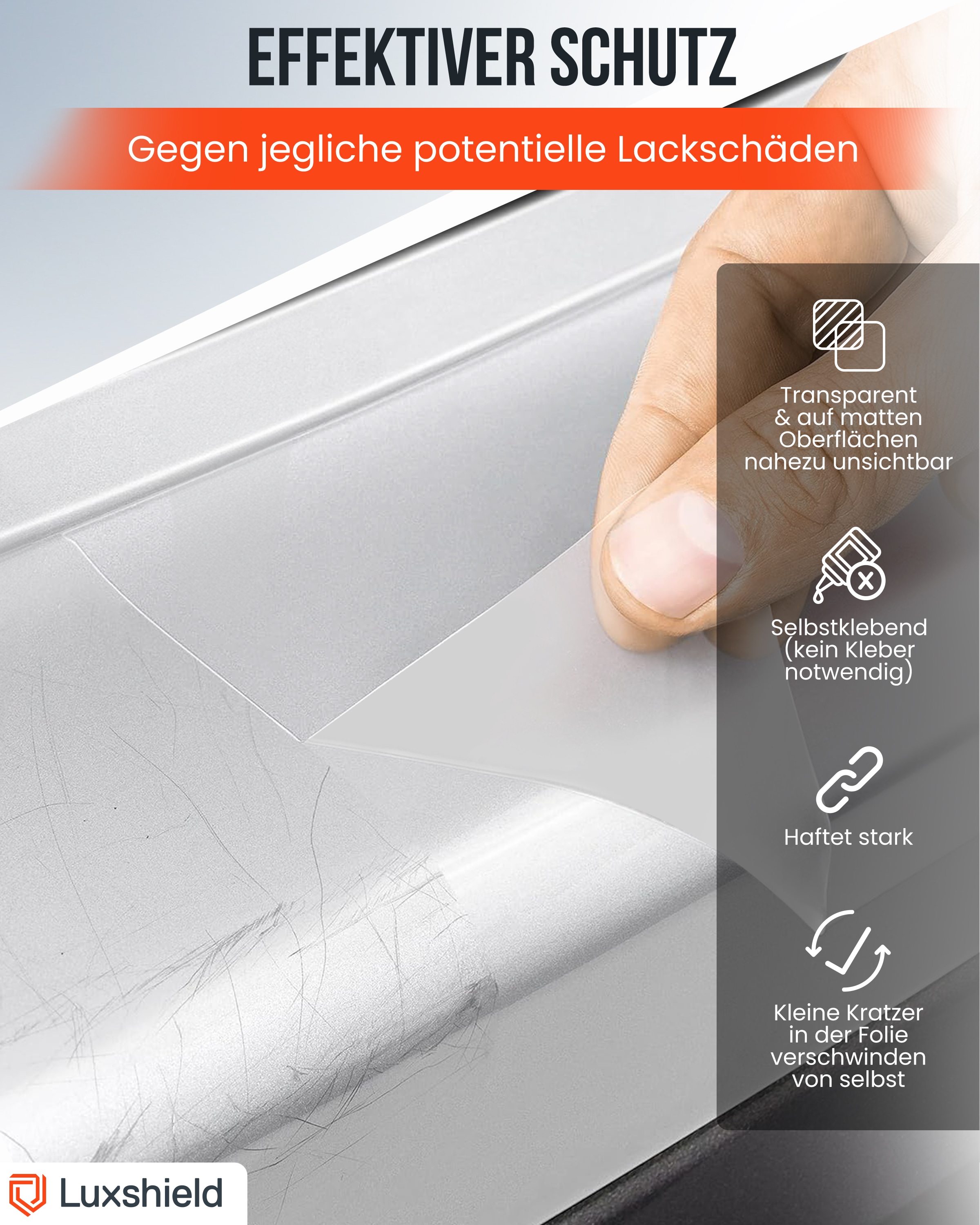 Lackschutzfolie Transparent matt 30x100cm