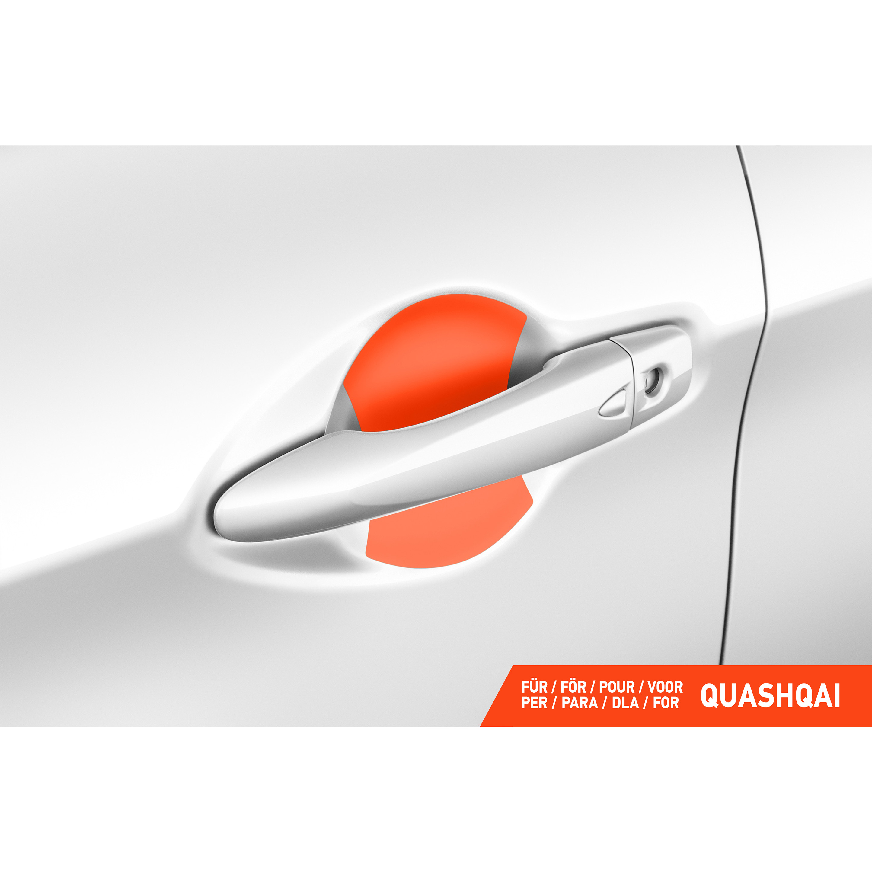 Auto Türgriffmulden Schutzfolie für Nissan Qashqai 2 (II) J11 I 2017 - 2021 im 4er Set