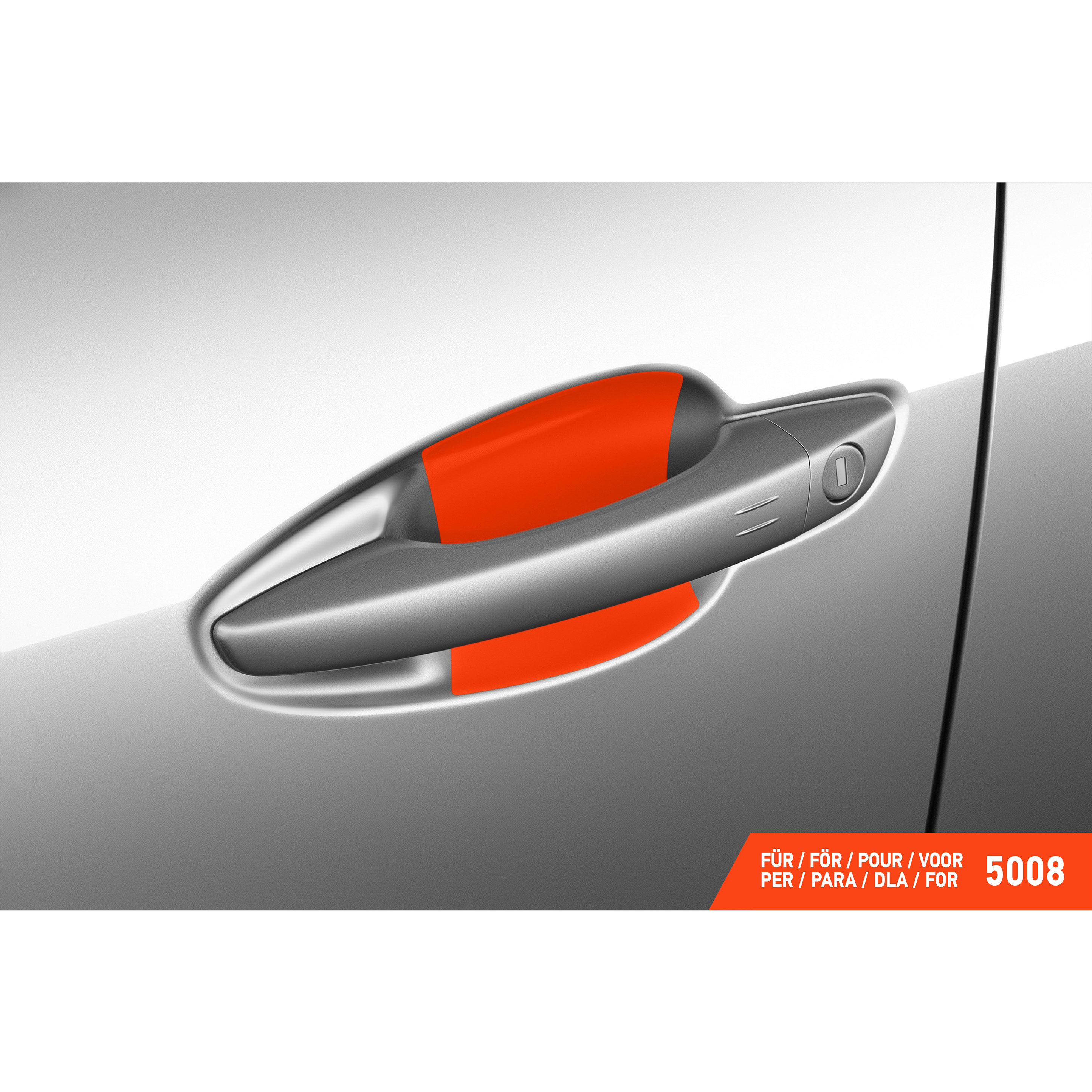 Auto Türgriffmulden Schutzfolie für Peugeot 5008 2 (II) I 2017 - 2024 im 4er Set