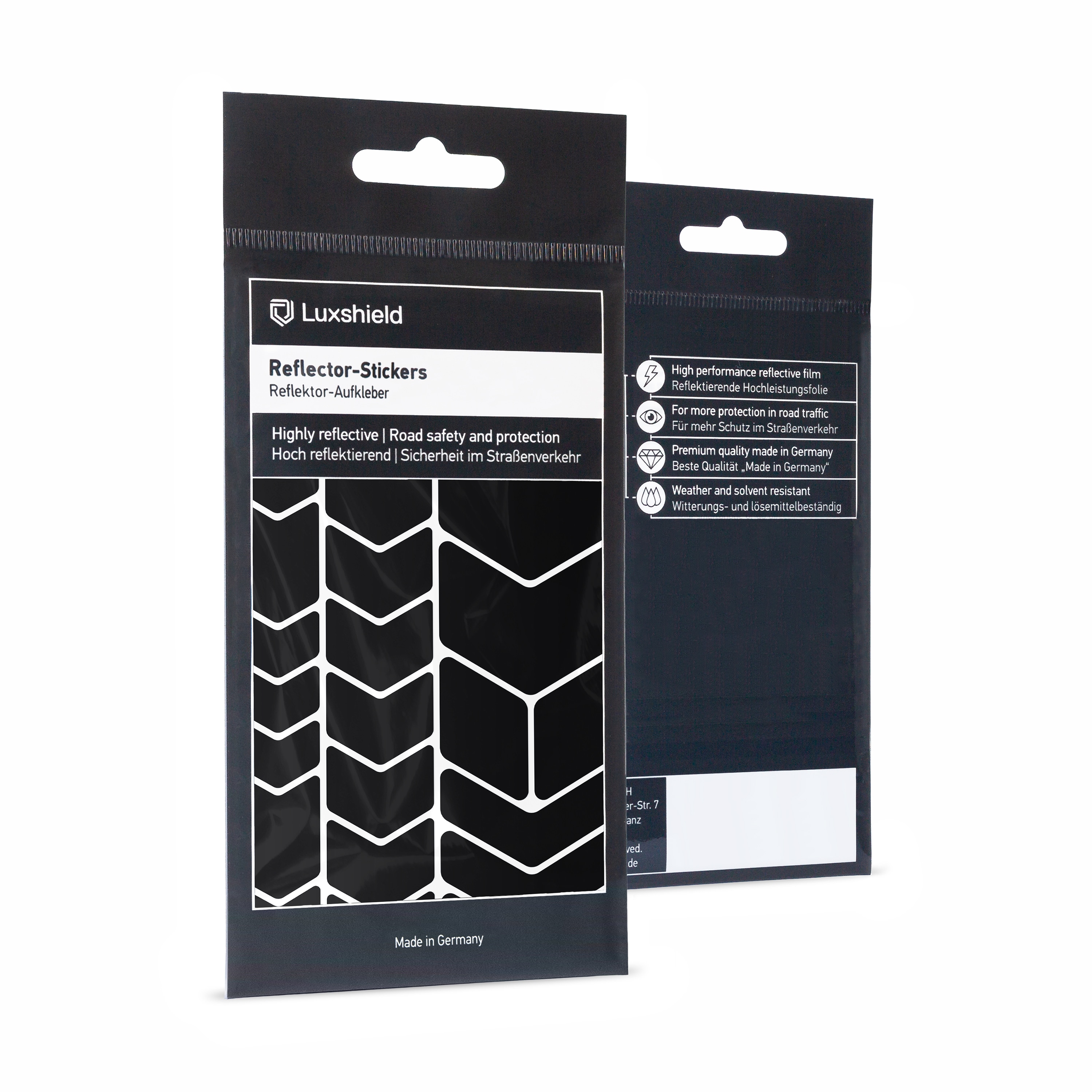 Set di adesivi con catarifrangenti - Chevron  - per bicicletta, scooter, carrozzina