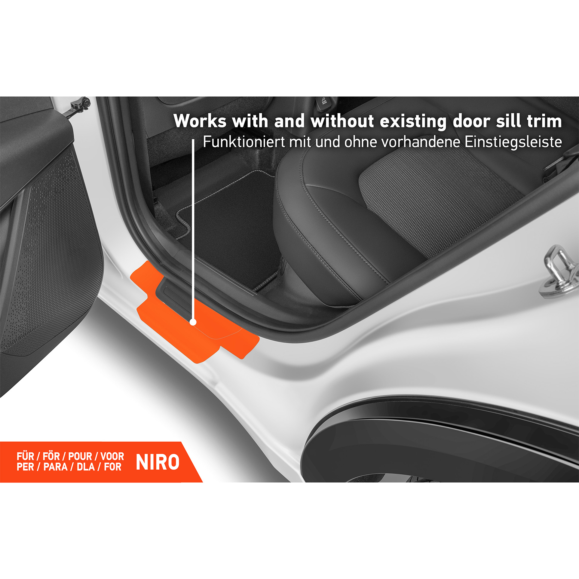 Einstiegsleisten Schutz für Kia Niro 2 (II) SG2 I 2022 - 2026 im 4er Set
