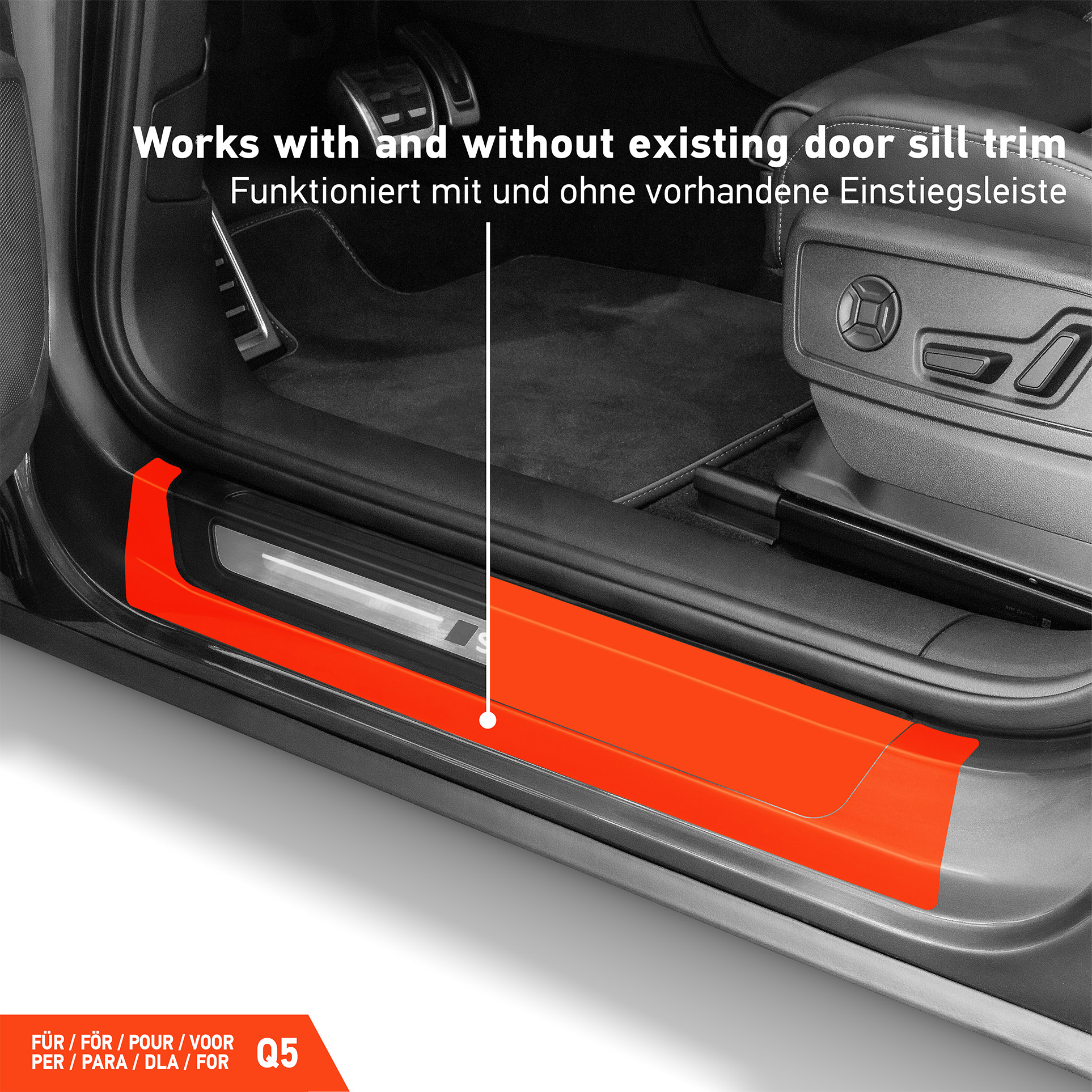 Einstiegsleisten Schutz für Audi Q5 Sportback 3 (III) GU I 2024 - 2025 im 4er Set