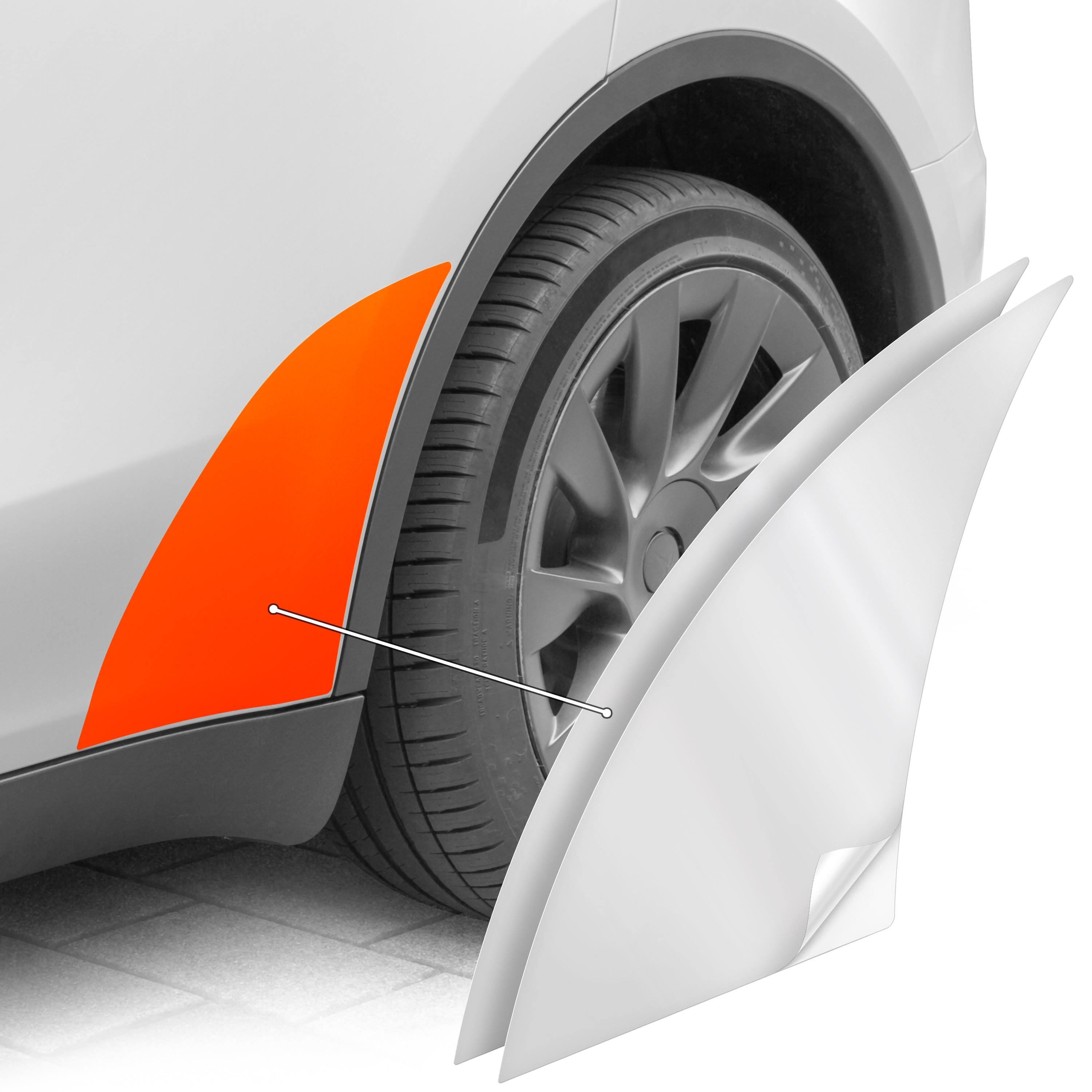 Radlaufschutzfolie Transparent für Tesla Model Y I 2020 - 2025