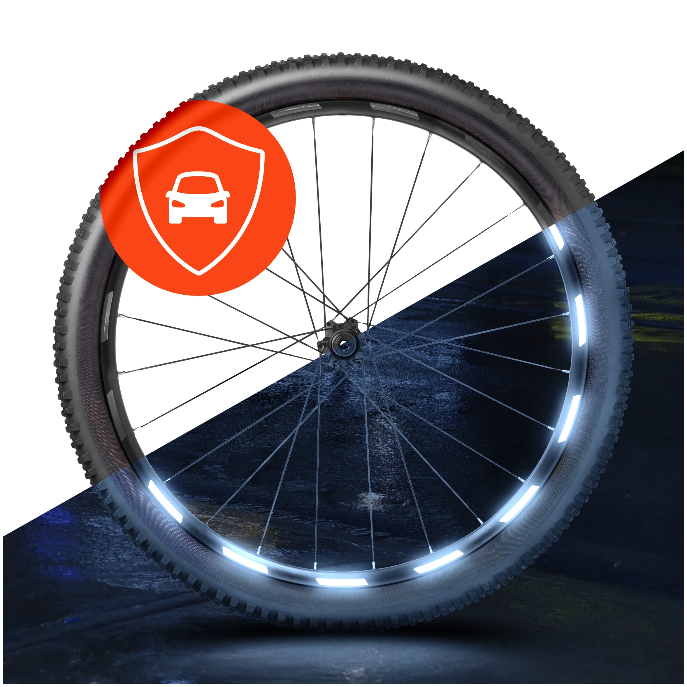 Fahrrad Felgen Reflektoren Sticker 64er Set