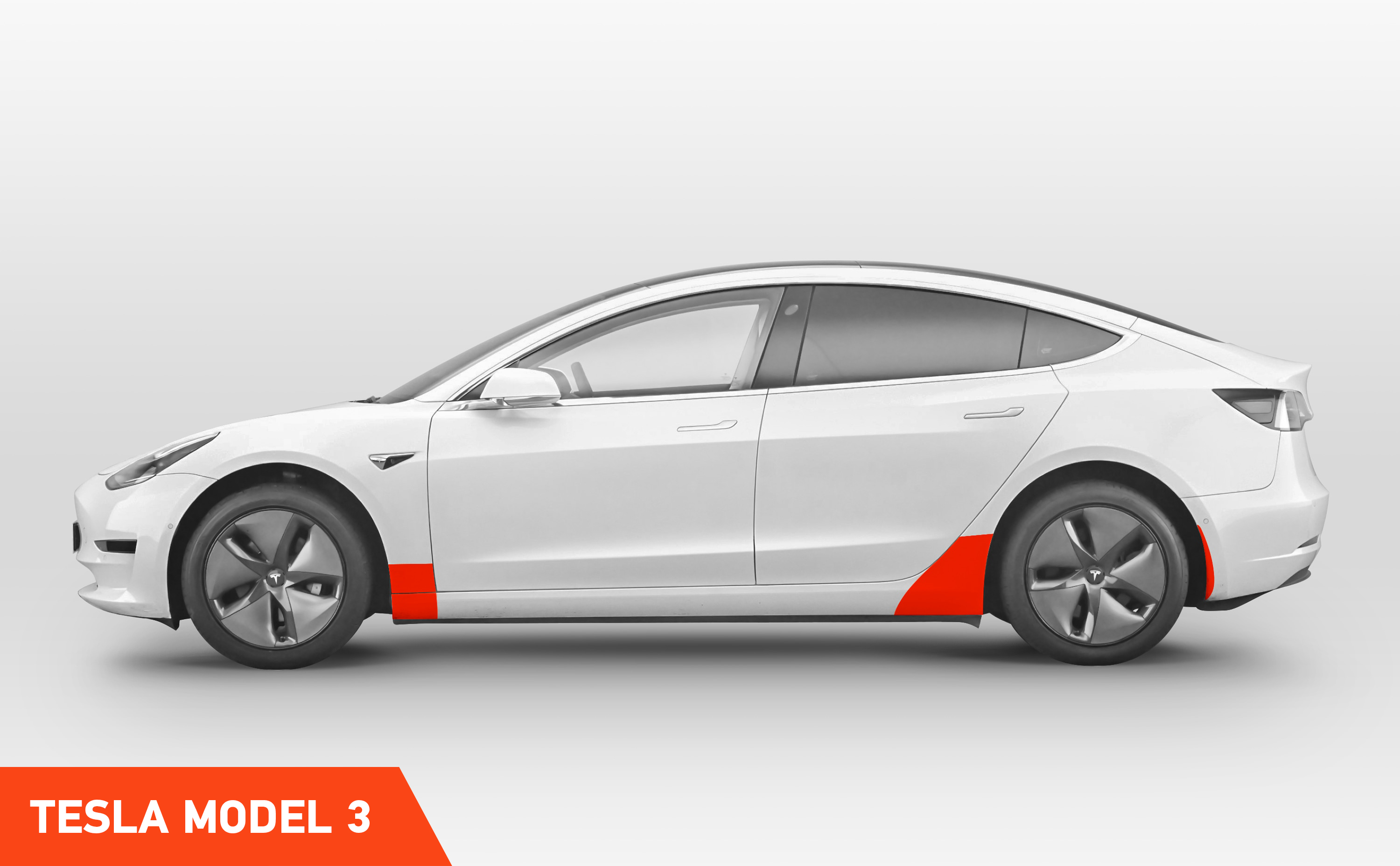 Radlaufschutzfolie Transparent für Tesla Model 3 I 2017 - 2025