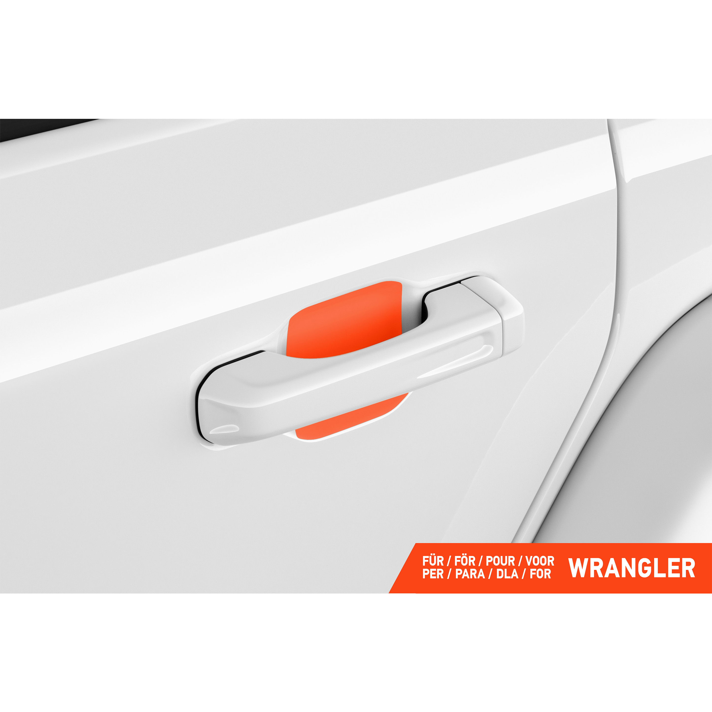 Auto Türgriffmulden Schutzfolie für Jeep Wrangler Unlimited 4 (IV) JL I 2018 - 2026 im 4er Set