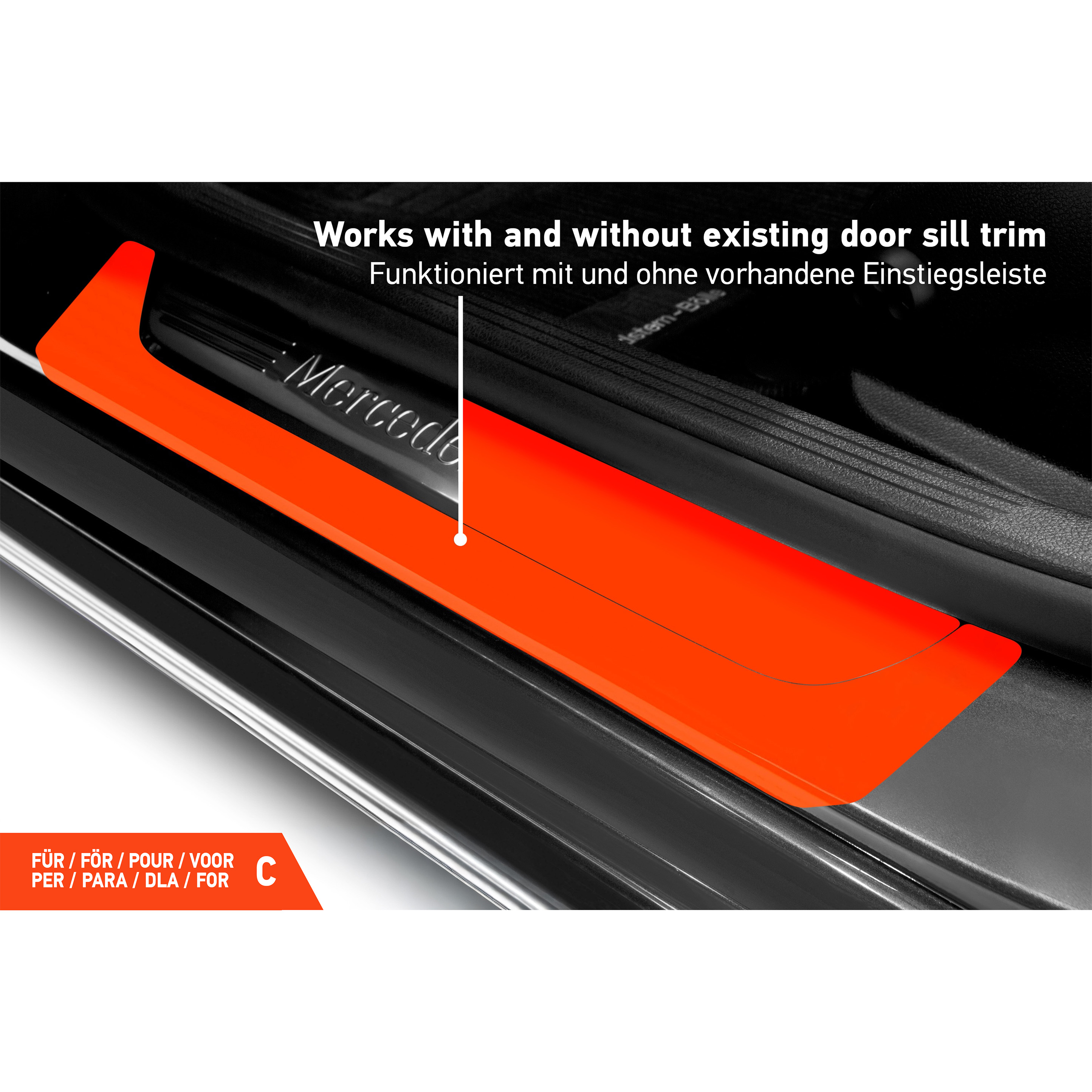 Einstiegsleisten Schutz für Mercedes Benz C-Klasse T-Modell S205 I 2014 - 2021 im 4er Set