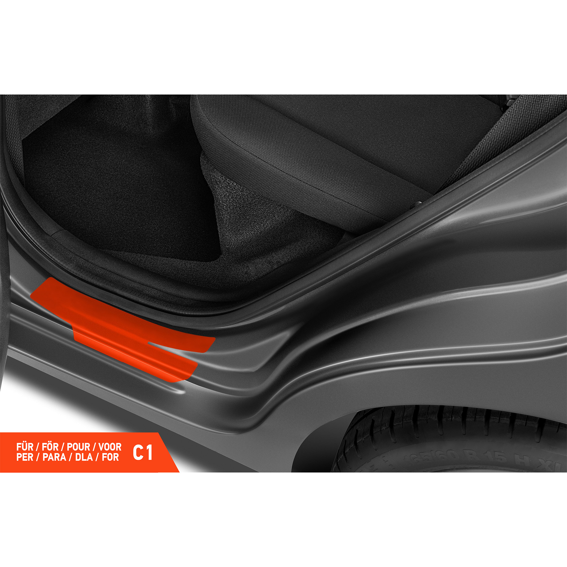 Einstiegsleisten Schutz für Citroën C1 2 (II) I 2014 - 2022 im 4er Set