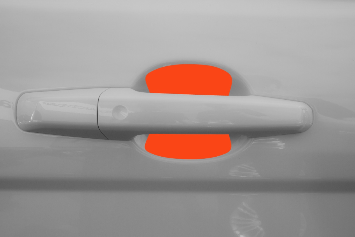 Auto Türgriffmulden Schutzfolie für Land Rover Range Rover Evoque 1 (I) L538 I 2011 - 2018 im 4er Set