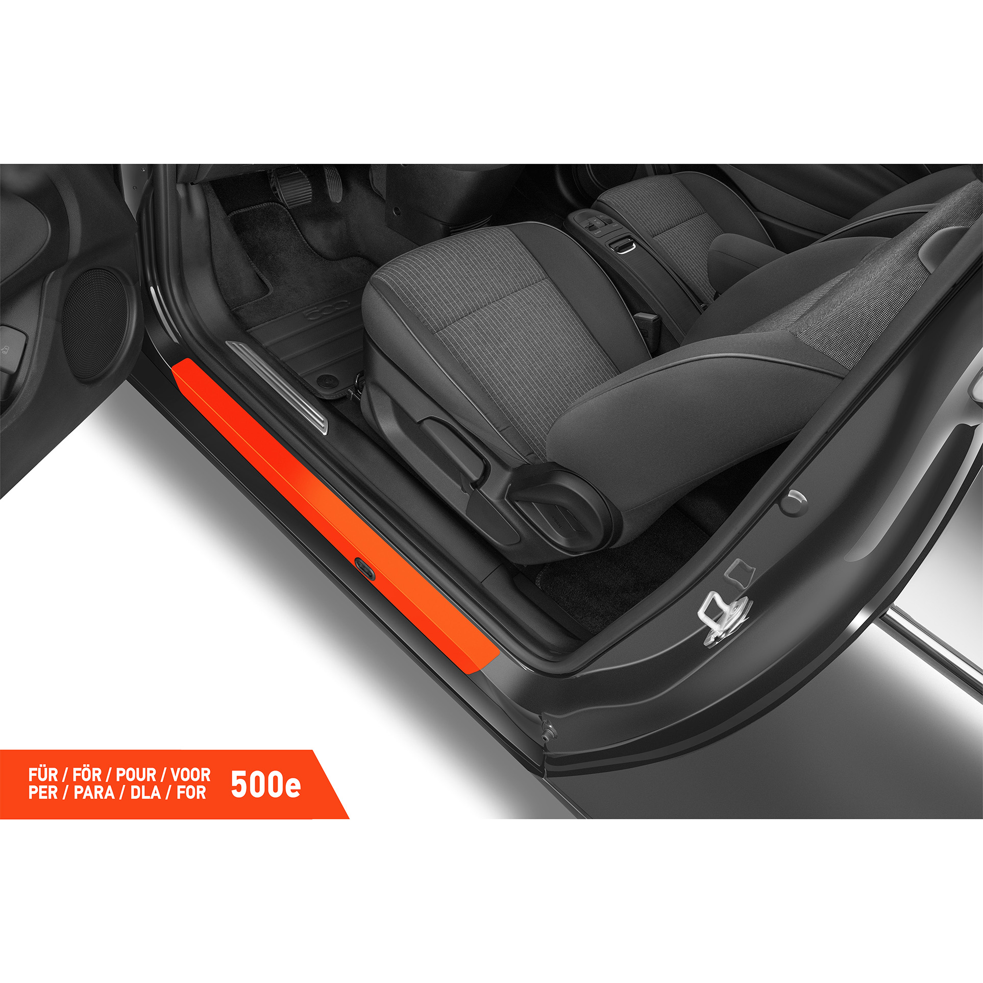 Einstiegsleisten Schutz für Fiat 500e 332 3+1 I 2020 - 2026 im 2er Set