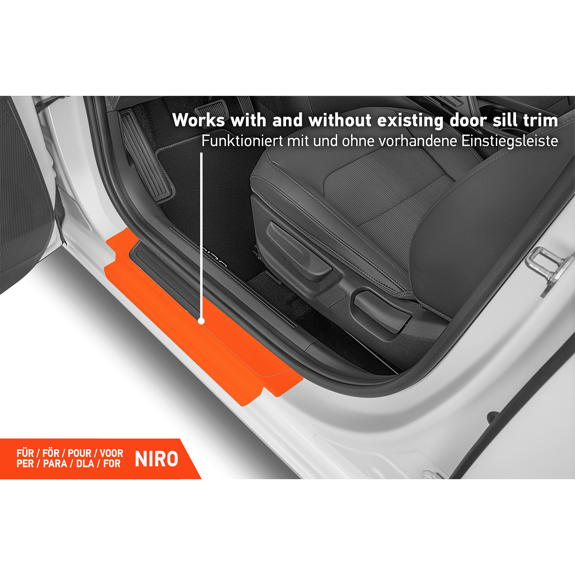 Einstiegsleisten Schutz für Kia Niro 2 (II) SG2 I 2022 - 2026 im 4er Set