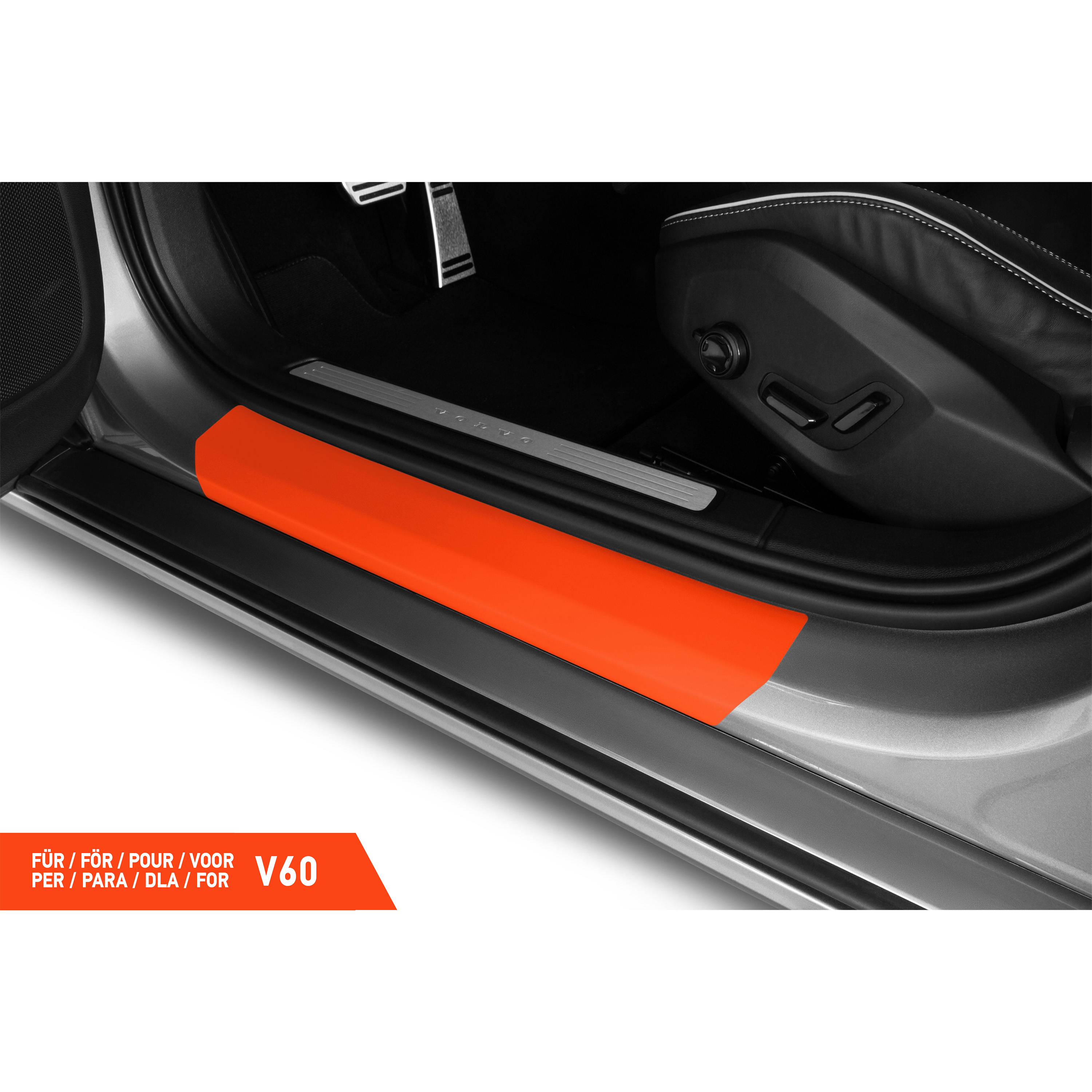 Einstiegsleisten Schutz für Volvo V60 2 (II) 225/227 I 2018 - 2026 im 4er Set