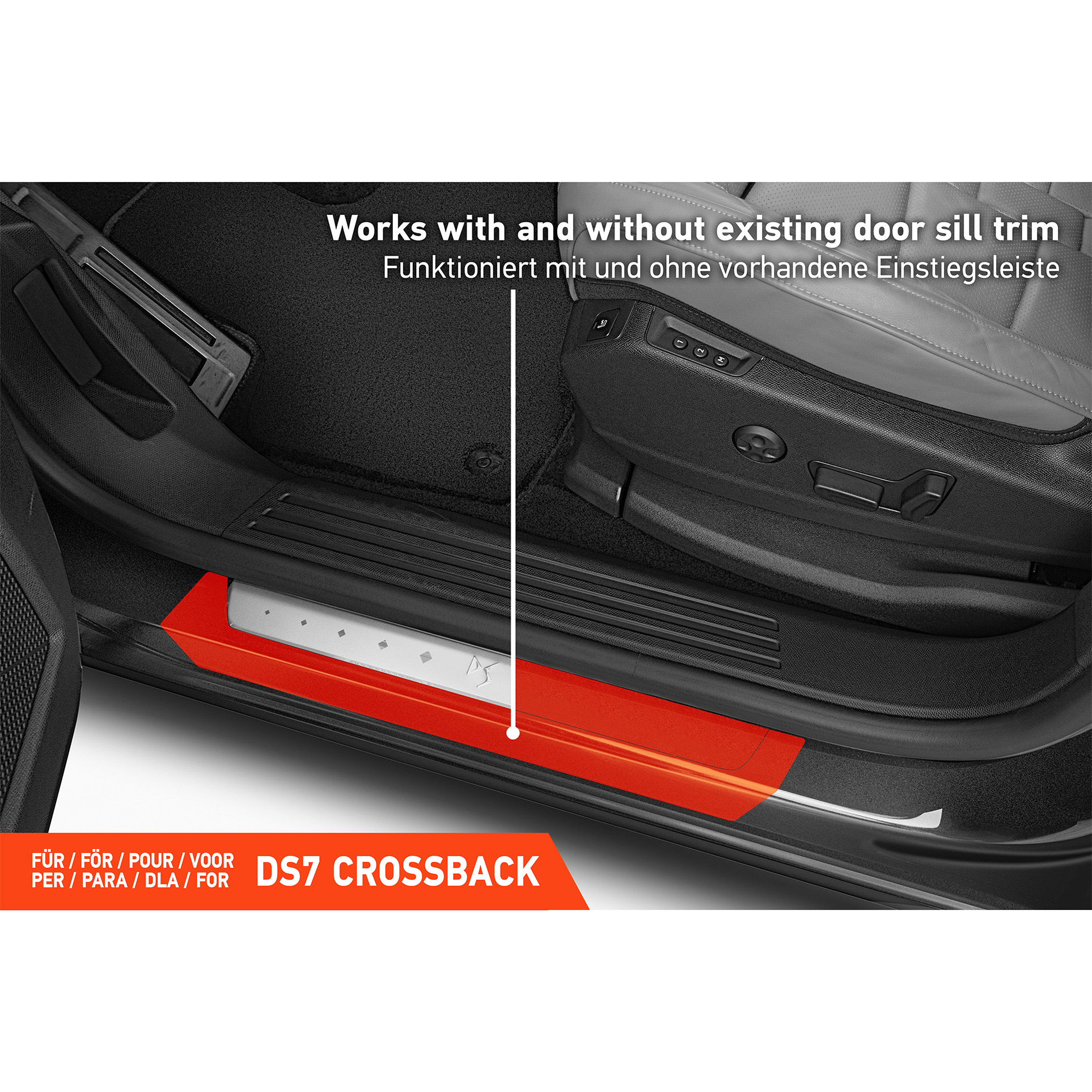 Einstiegsleisten Schutz für DS Automobiles DS 7 I 2018 - 2026 im 4er Set