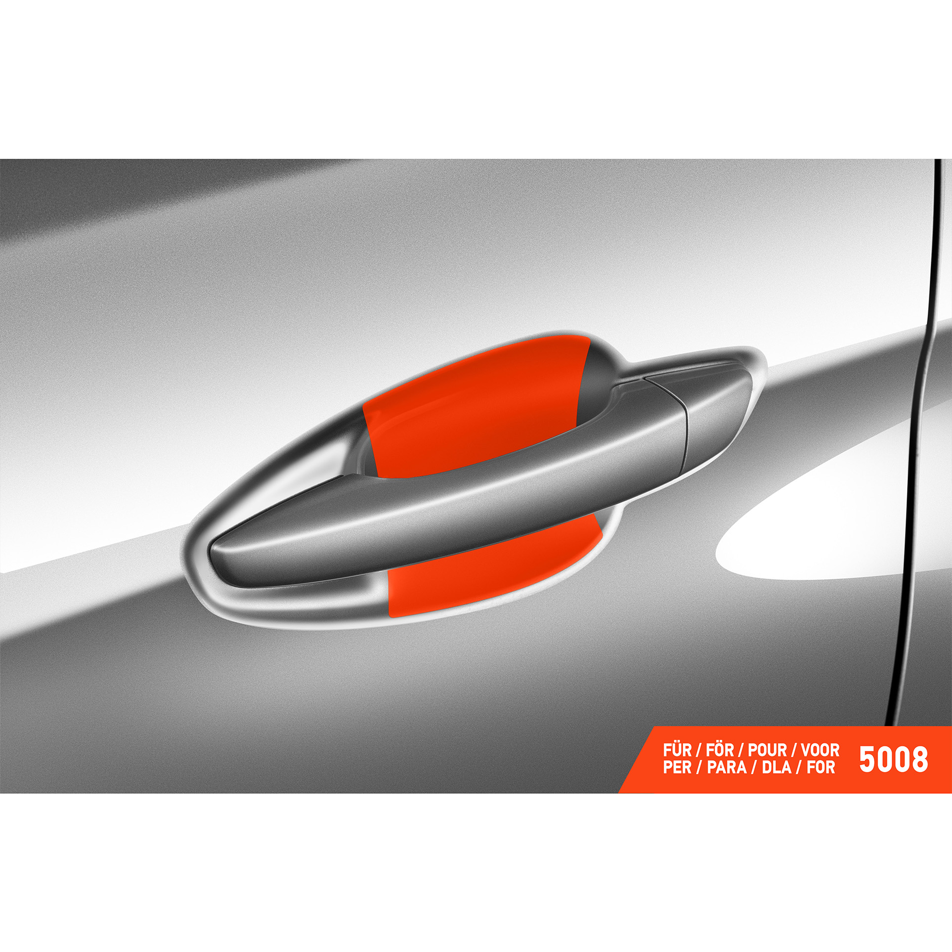 Auto Türgriffmulden Schutzfolie für Peugeot 5008 2 (II) I 2017 - 2024 im 4er Set