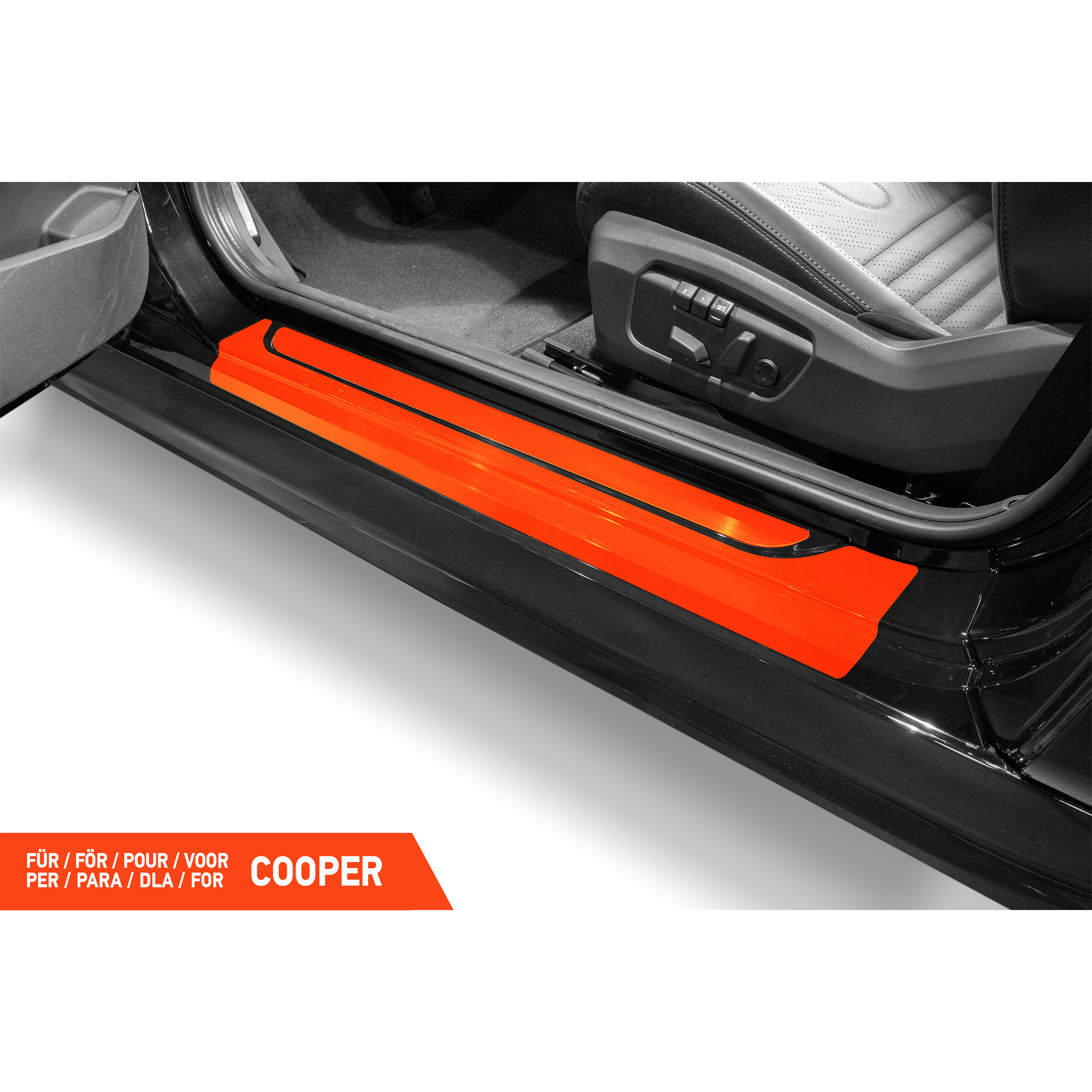 Einstiegsleisten Schutz für MINI Cooper 3-Türer 4 (IV) F66 JCW I 2024 - 2026 im 4er Set