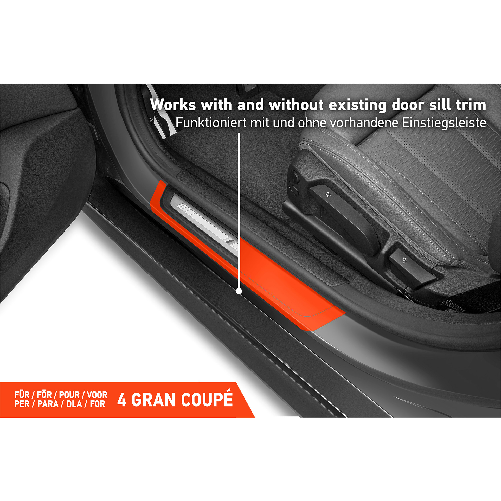 Einstiegsleisten Schutz für BMW 4er Gran Coupé 2 (II) G26 I 2021 - 2026 im 4er Set