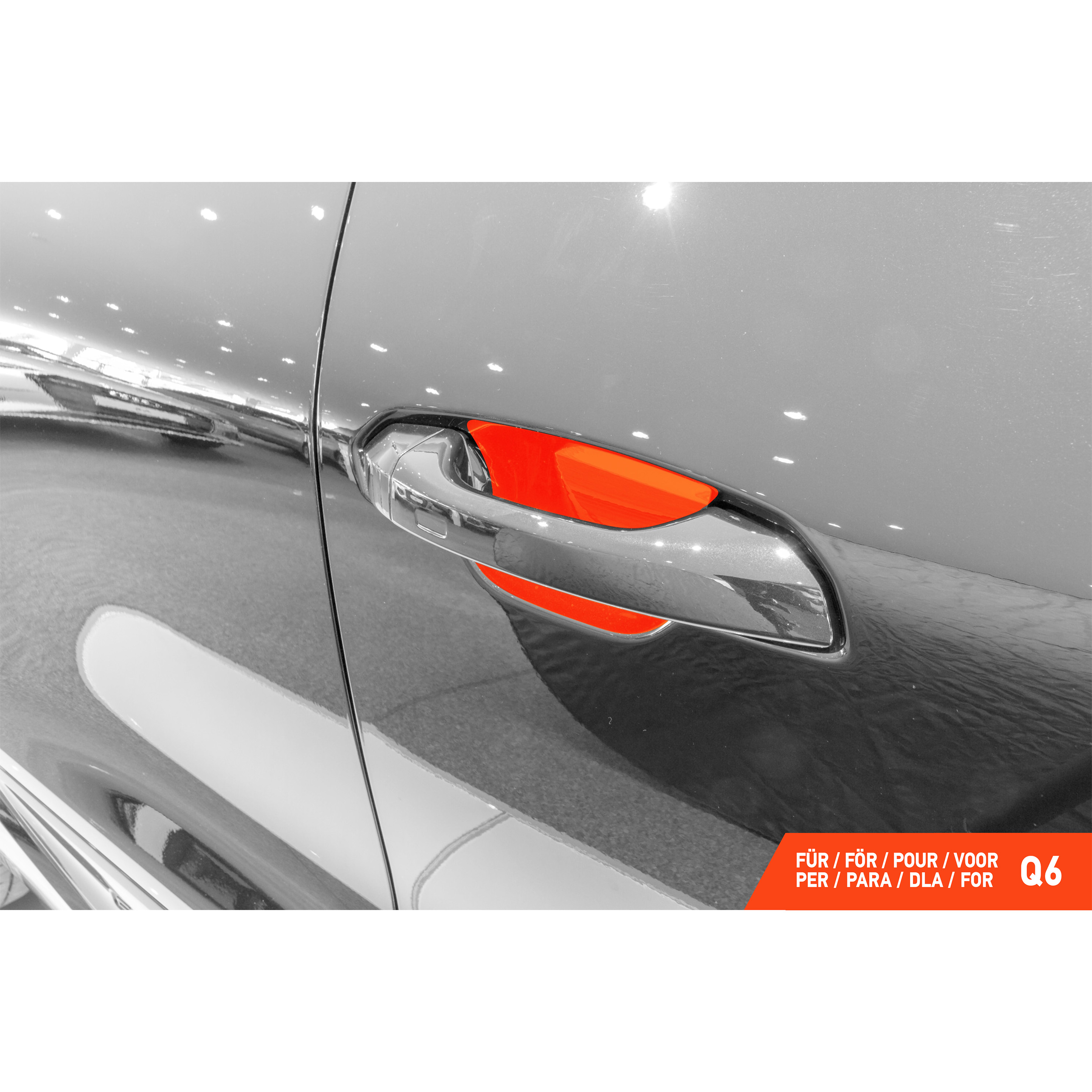 Auto Türgriffmulden Schutzfolie für Audi Q6 SUV e-tron GF I 2024 - 2026 im 4er Set