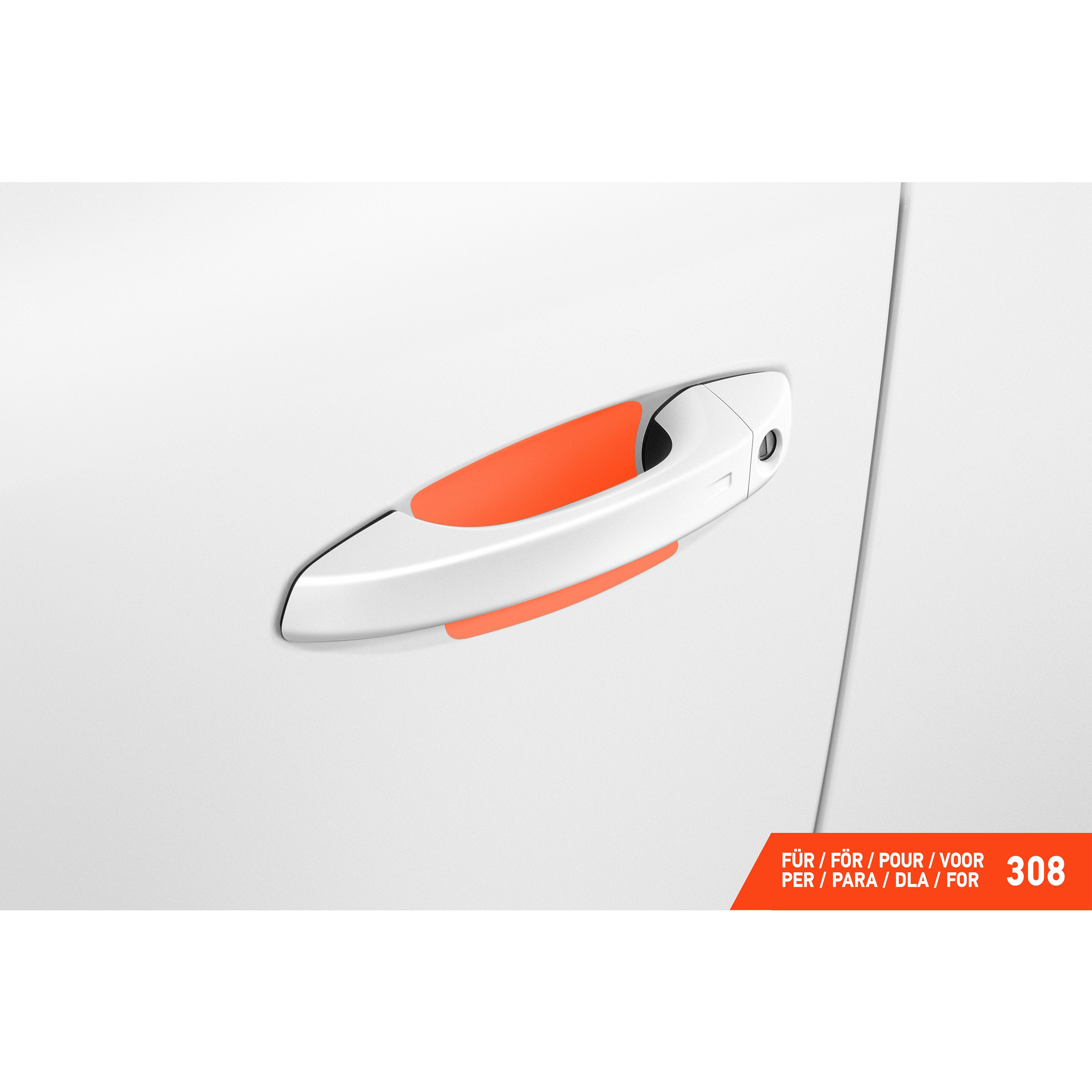 Auto Türgriffmulden Schutzfolie für Peugeot 308 III P51 I 2021 - 2026 im 4er Set