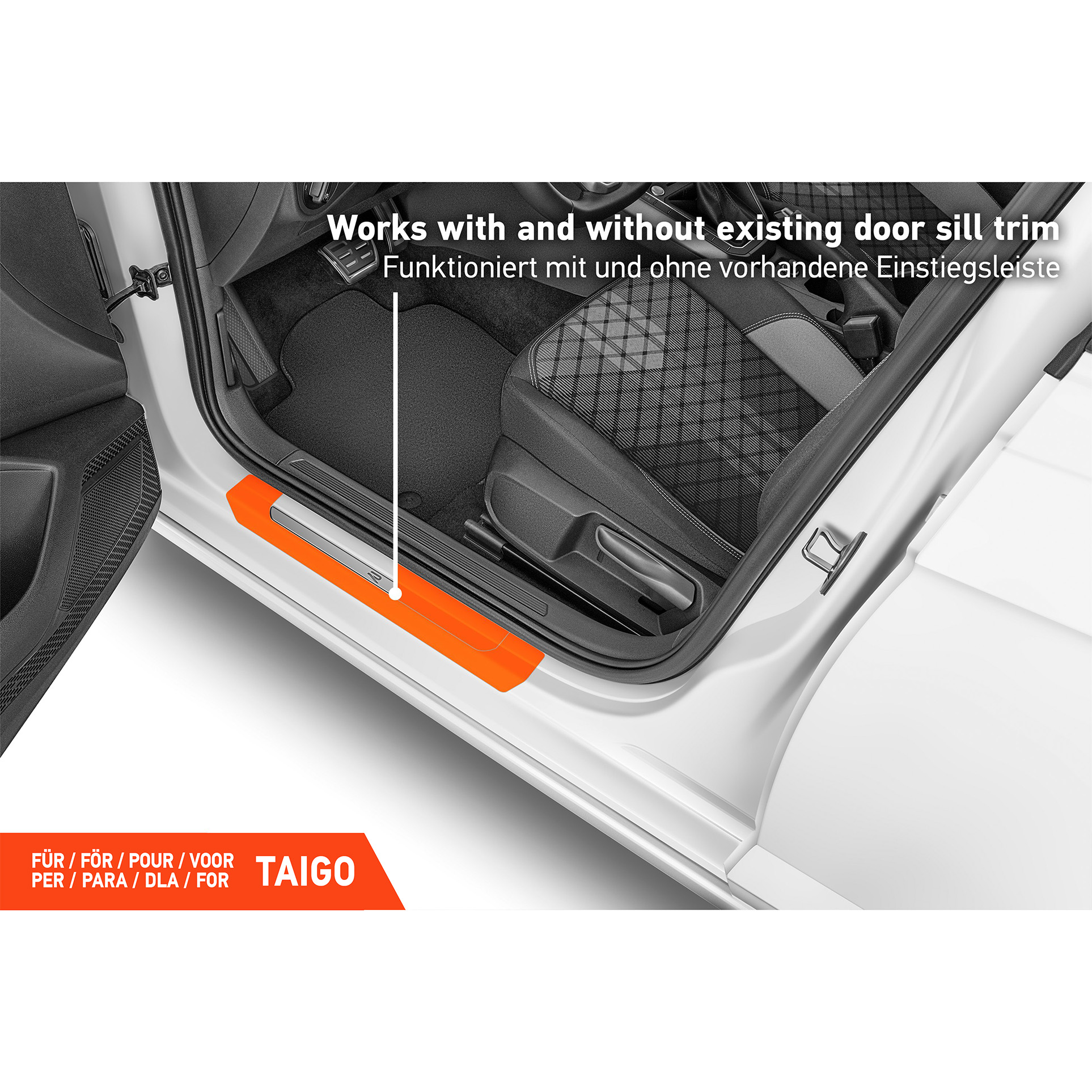 Einstiegsleisten Schutz für VW Taigo CS I 2021 - 2026 im 4er Set