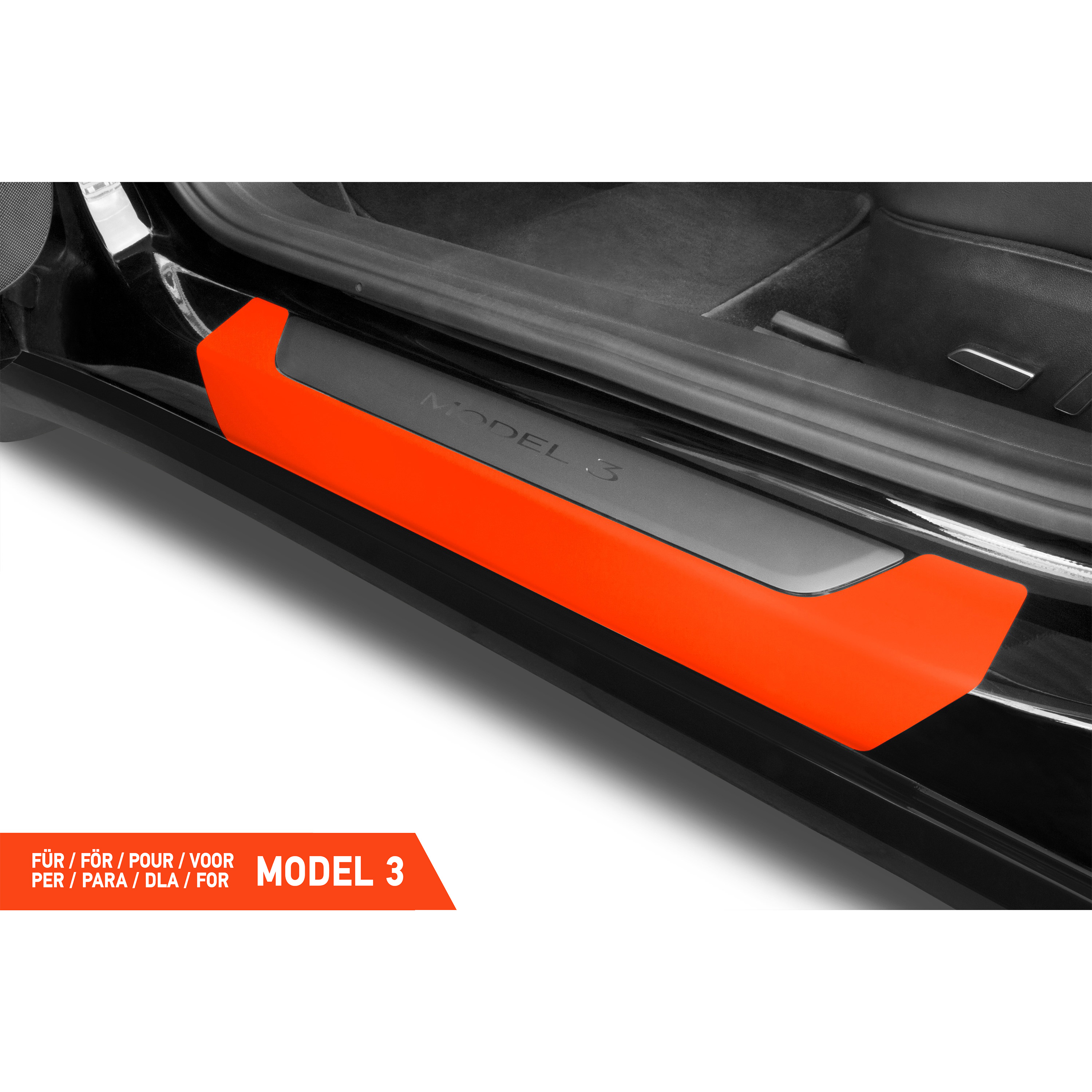 Einstiegsleisten Schutz für Tesla Model 3 I 2017 - 2023 im 4er Set