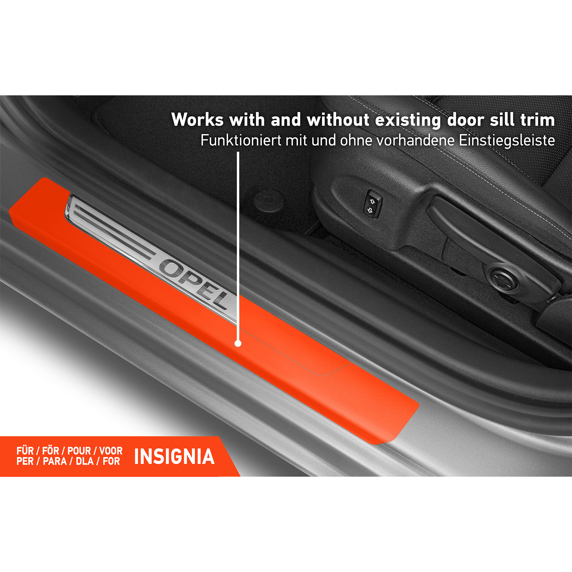 Einstiegsleisten Schutz für Opel Insignia Grand Sport B Z18 I 2017 - 2023 im 4er Set