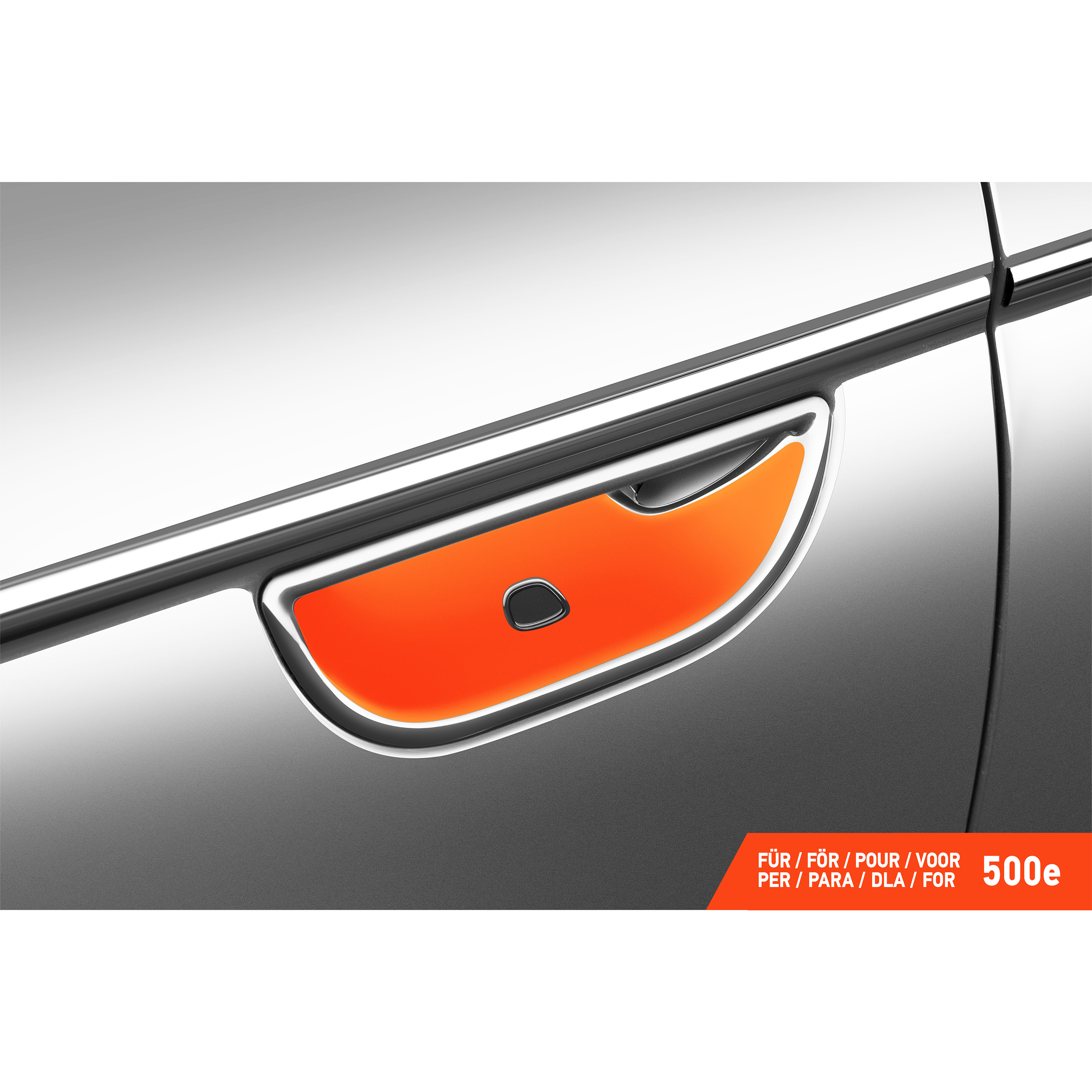 Auto Türgriffmulden Schutzfolie für Fiat 500e 332 3+1 I 2020 - 2026 im 2er Set