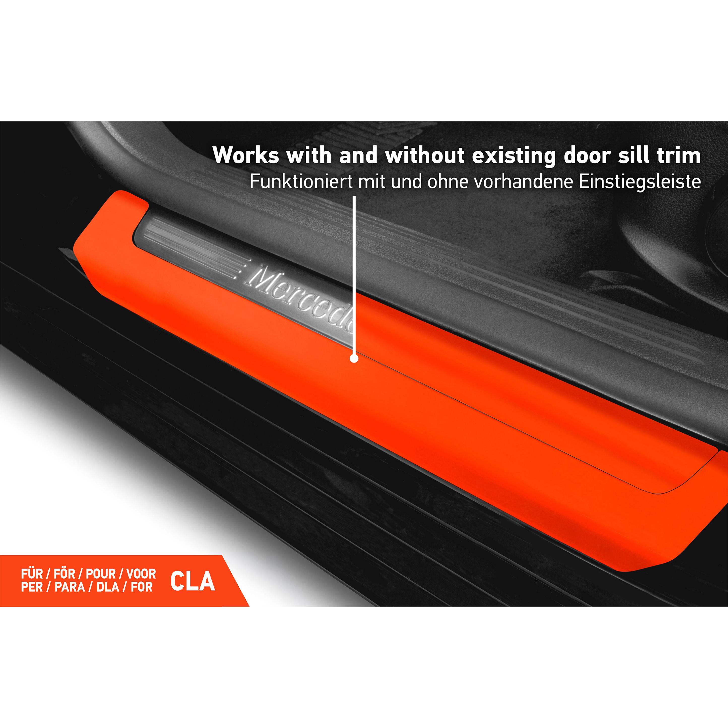 Einstiegsleisten Schutz für Mercedes Benz CLA Shooting Brake X118 I 2019 - 2026 im 4er Set