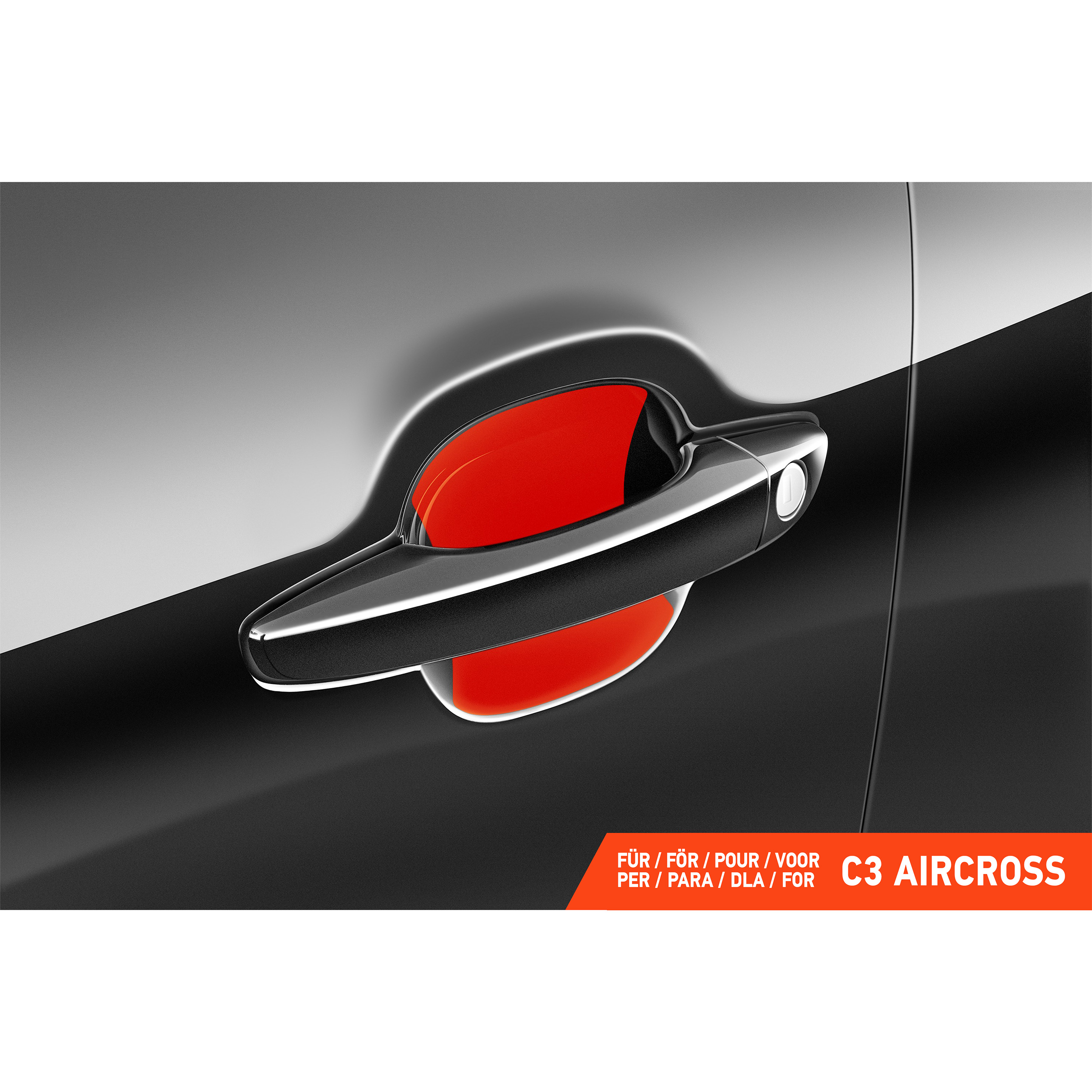 Auto Türgriffmulden Schutzfolie für Citroën C3 Aircross 2 (II) I 2017 - 2024 im 4er Set