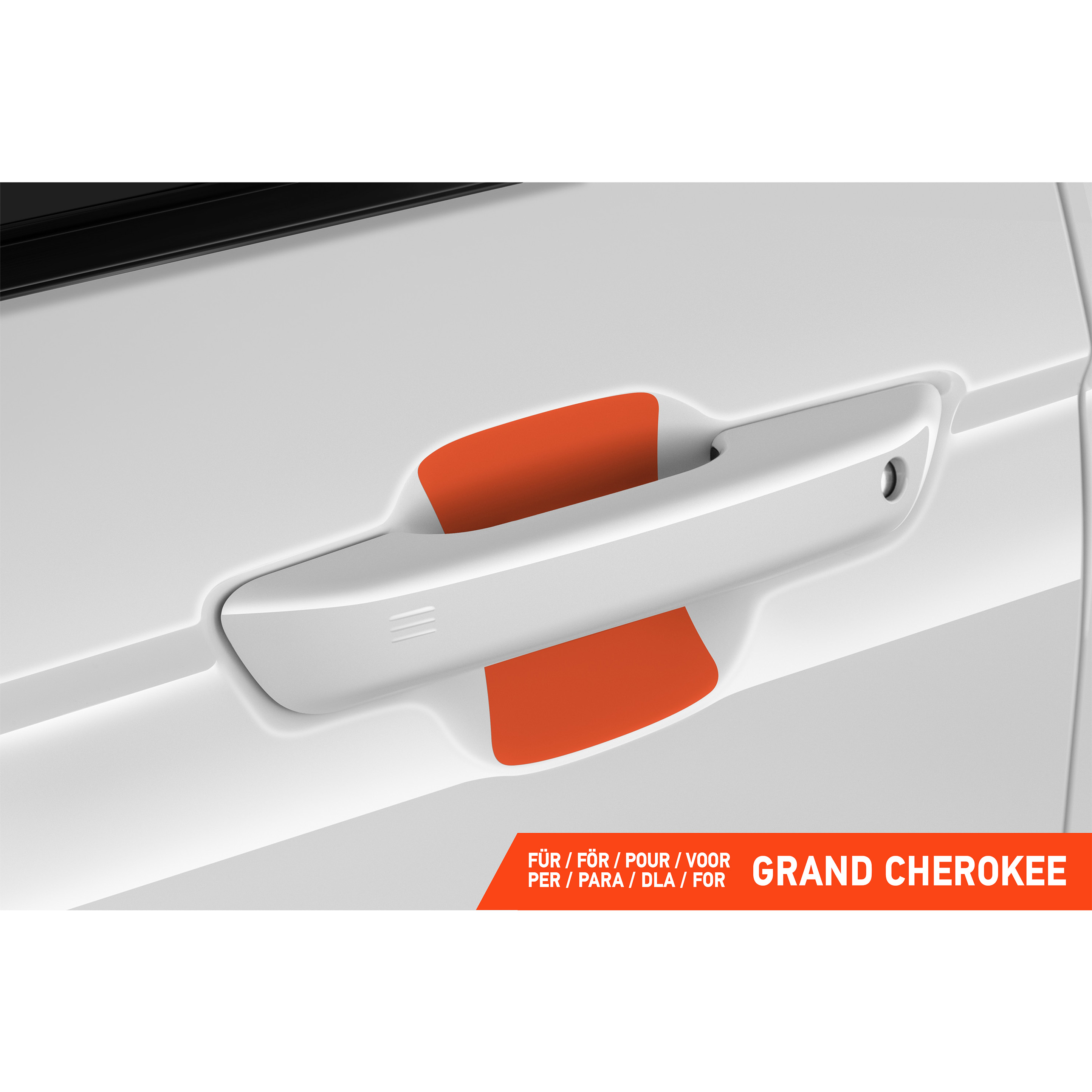 Auto Türgriffmulden Schutzfolie für Jeep Grand Cherokee 5 (V) WL I 2021 - 2026 im 4er Set