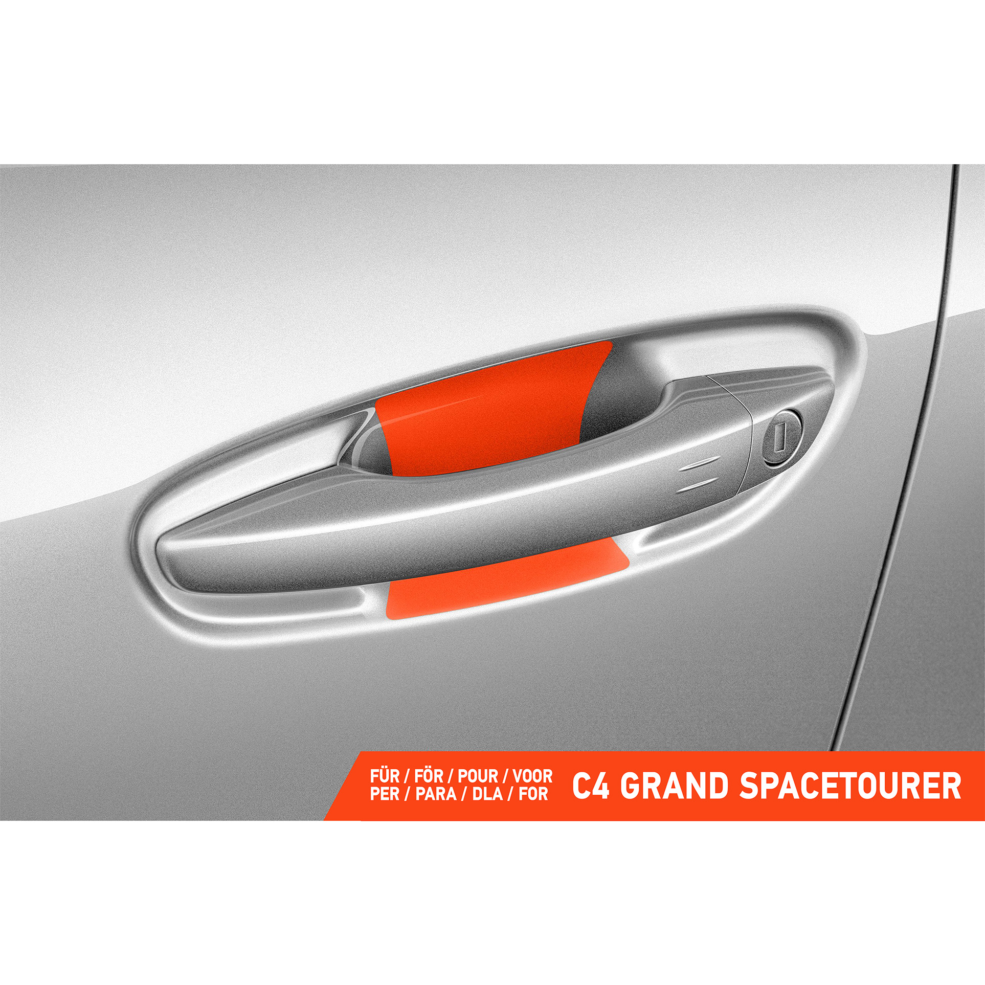 Auto Türgriffmulden Schutzfolie für Citroën C4 Grand SpaceTourer I 2018 - 2022 im 4er Set
