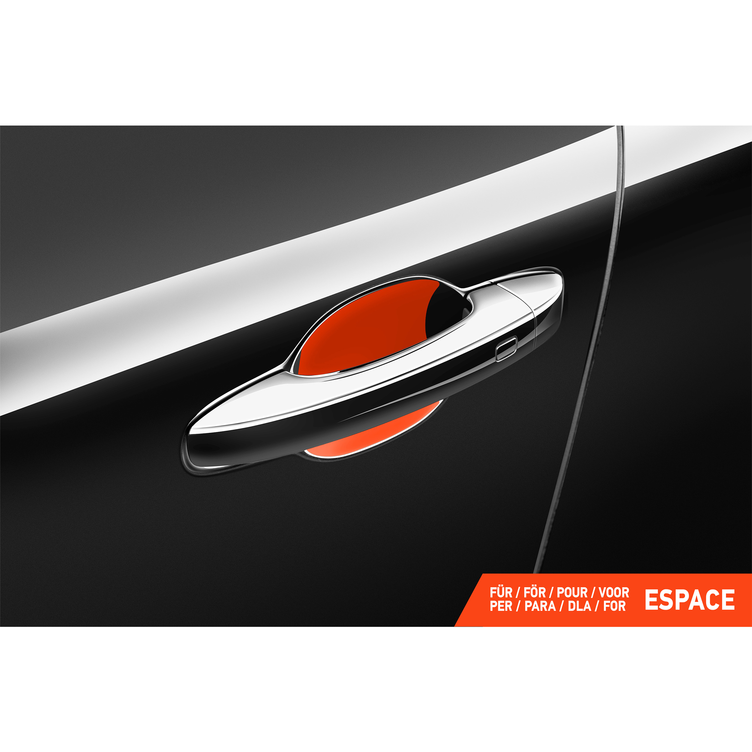 Auto Türgriffmulden Schutzfolie für Renault Espace 5 (V) JR I 2015 - 2023 im 4er Set