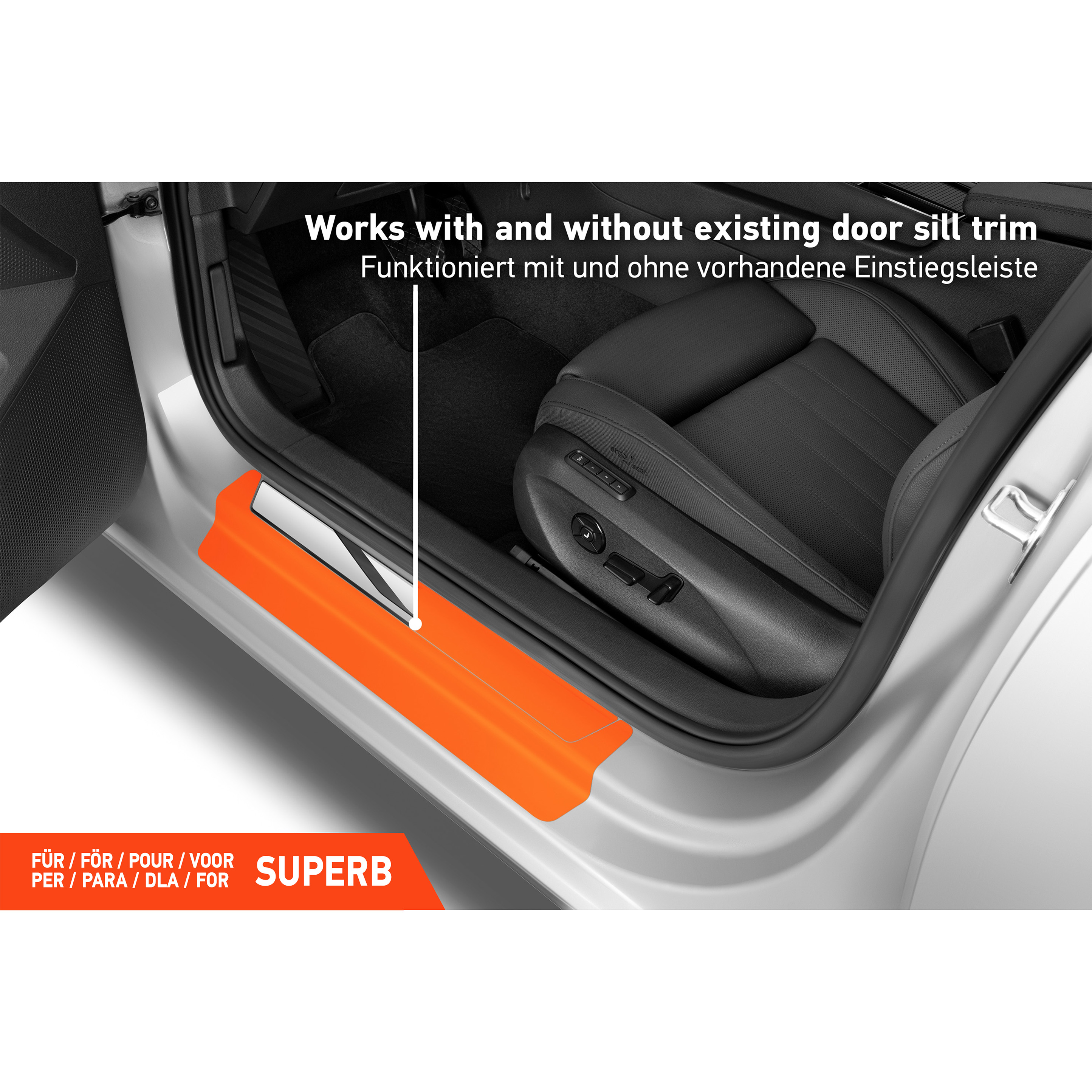 Einstiegsleisten Schutz für Skoda Superb Combi 4 (IV) NZ5 I 2023 - 2026 im 4er Set