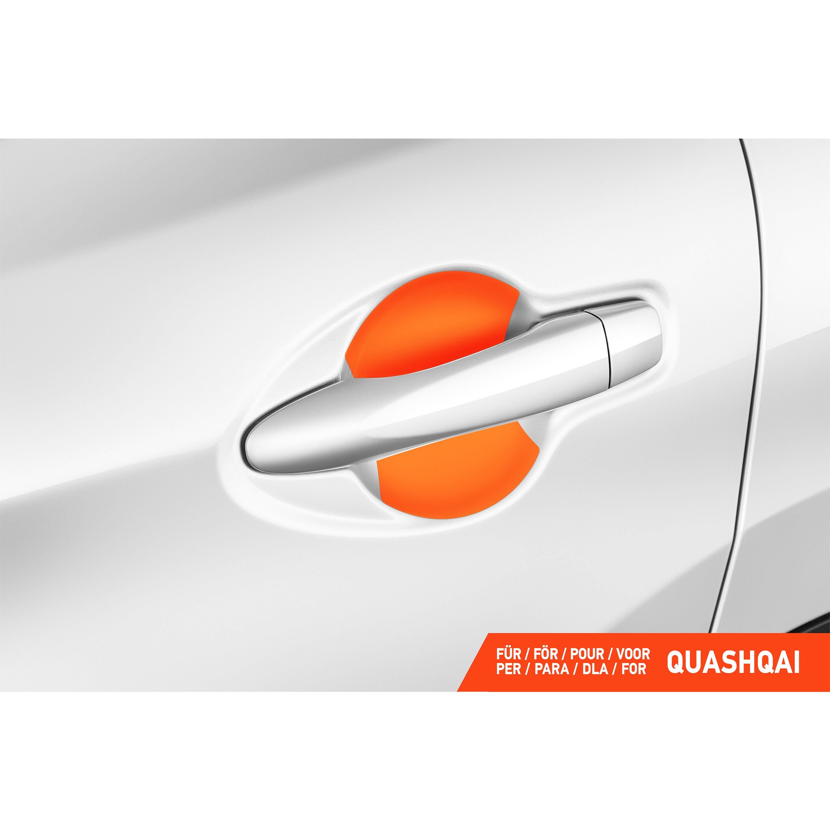 Auto Türgriffmulden Schutzfolie für Nissan Qashqai 2 (II) J11 I 2017 - 2021 im 4er Set