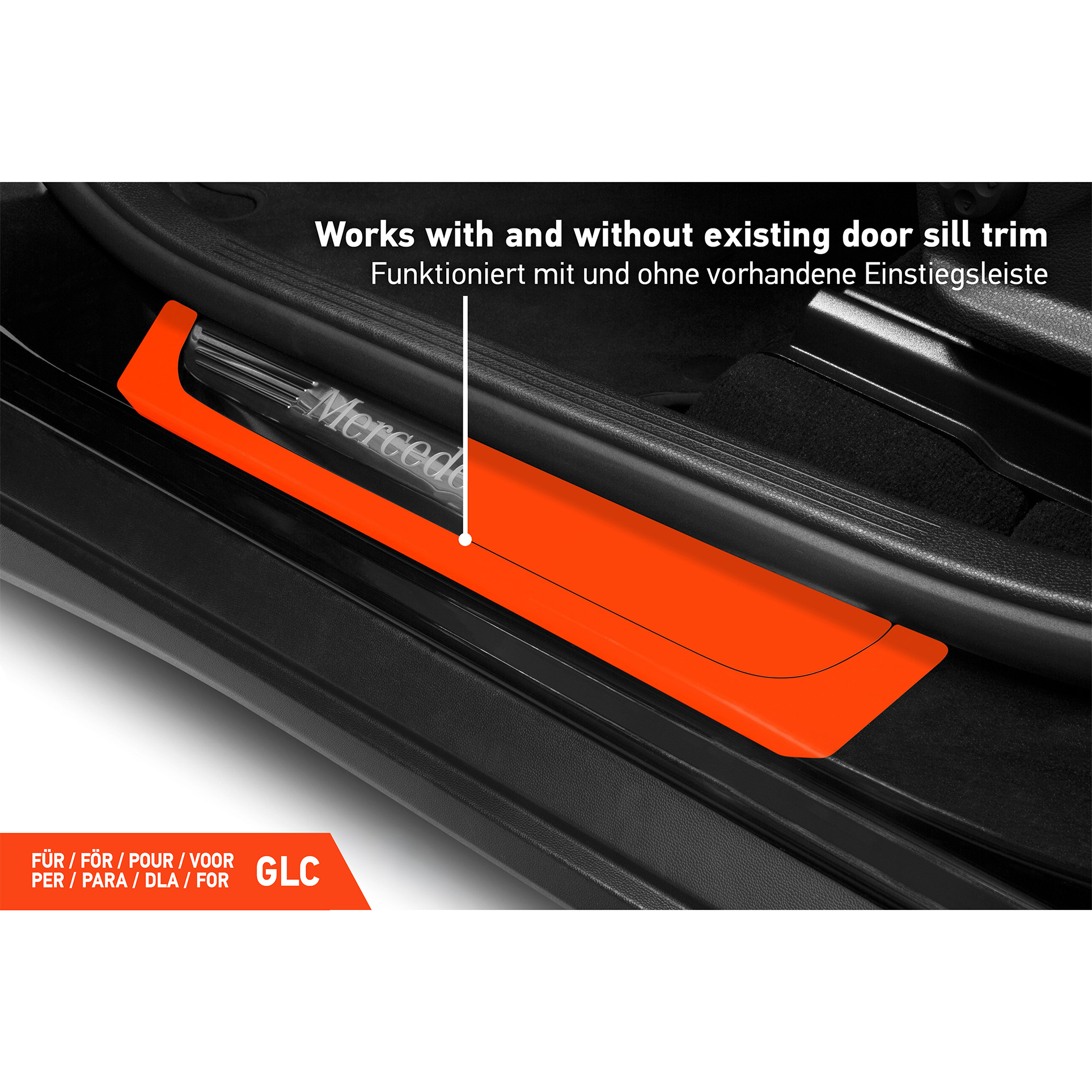Einstiegsleisten Schutz für Mercedes Benz GLC Coupé 1 (I) C253 I 2016 - 2023 im 4er Set