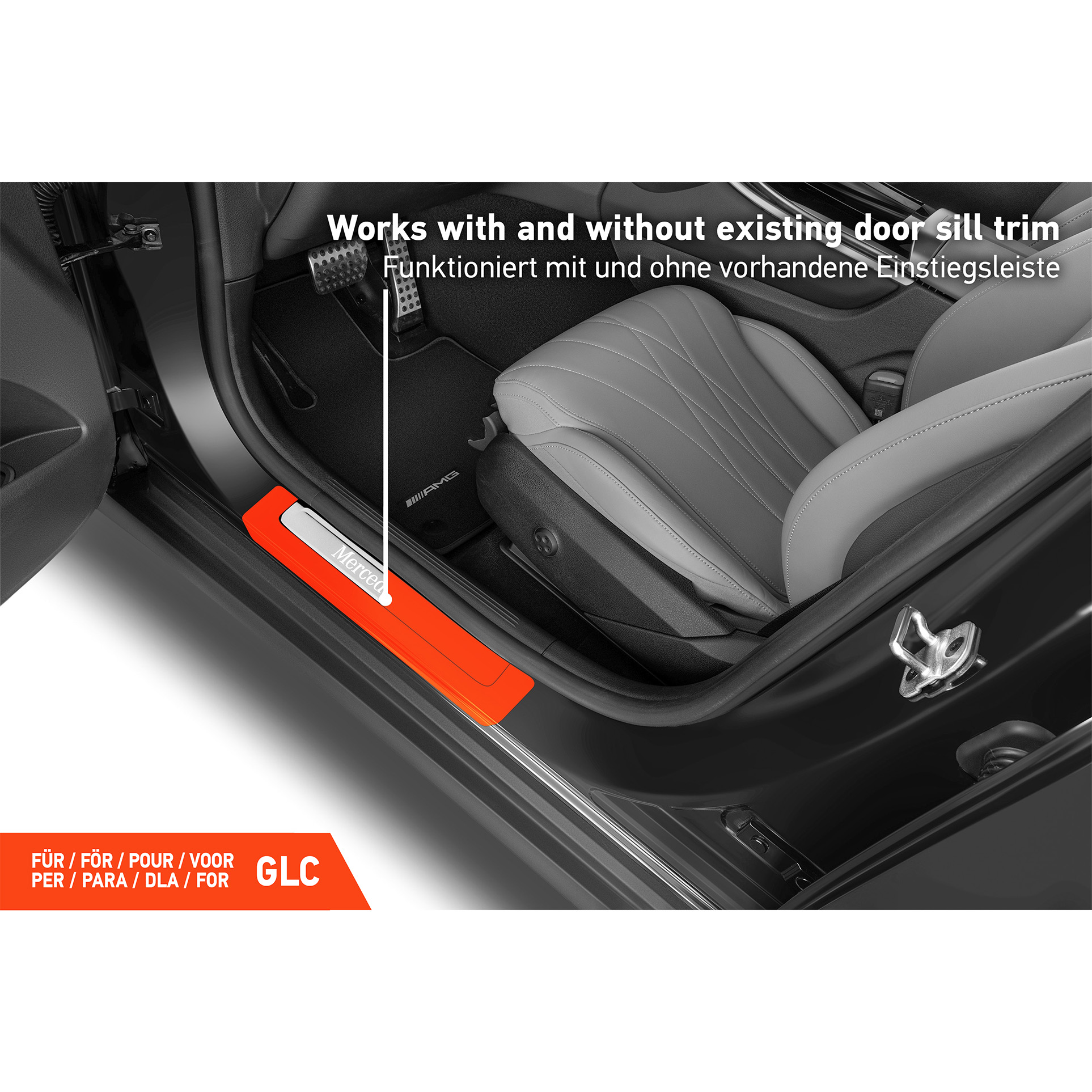 Einstiegsleisten Schutz für Mercedes Benz GLC 2 (II) X254 I 2022 - 2026 im 4er Set