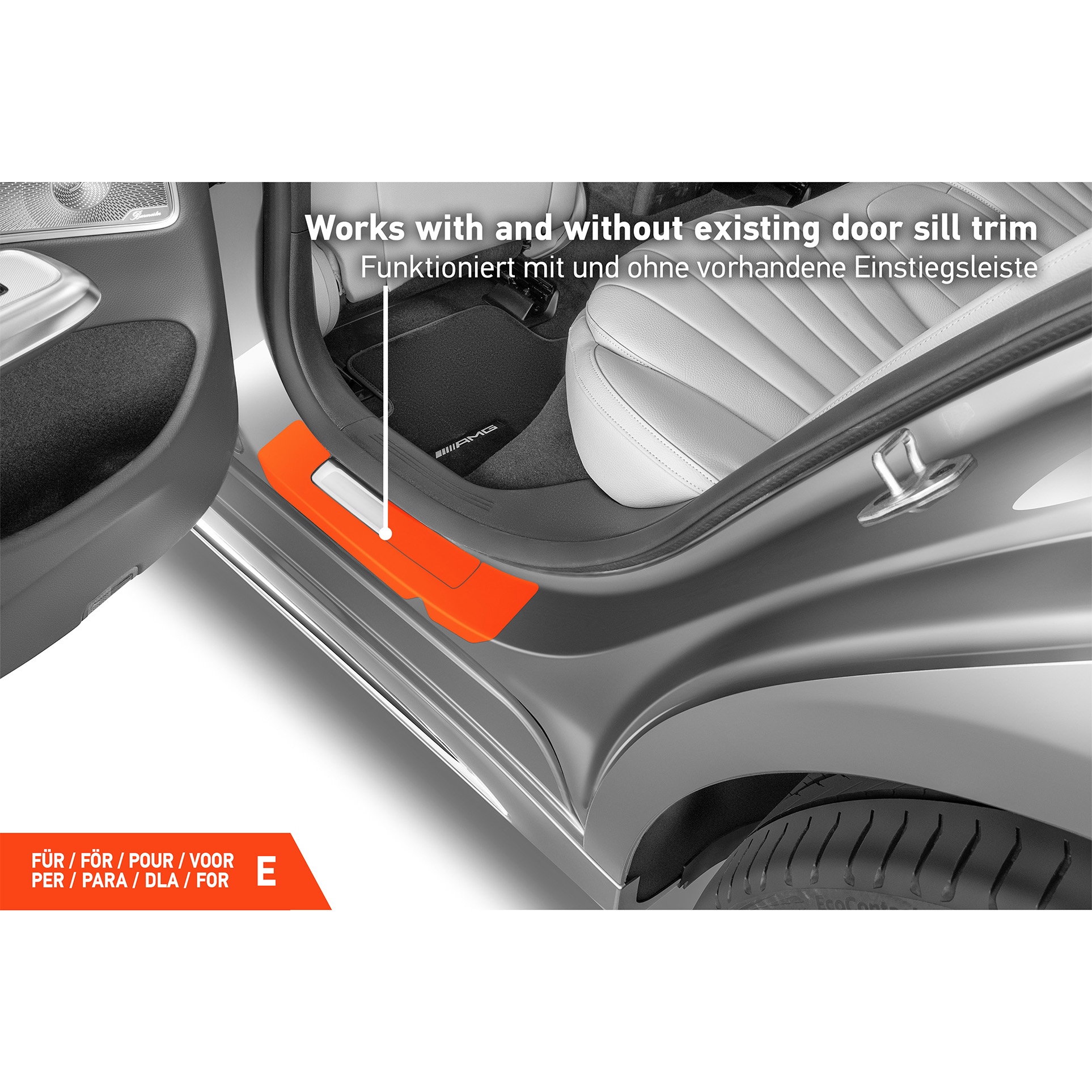 Einstiegsleisten Schutz für Mercedes Benz E-Klasse Limousine W214 I 2023 - 2026 im 4er Set