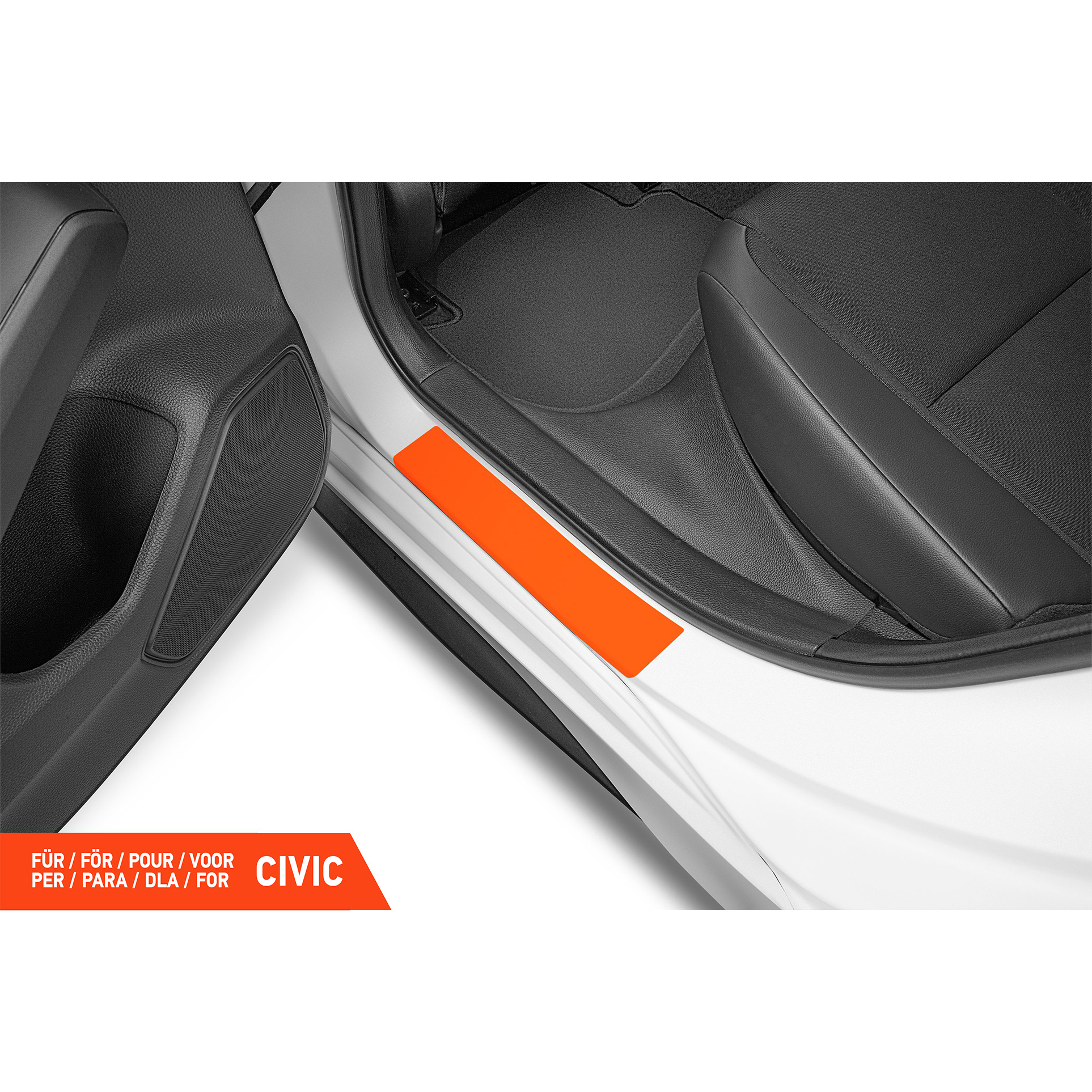 Einstiegsleisten Schutz für Honda Civic Schrägheck 11 (XI) I 2021 - 2026 im 4er Set