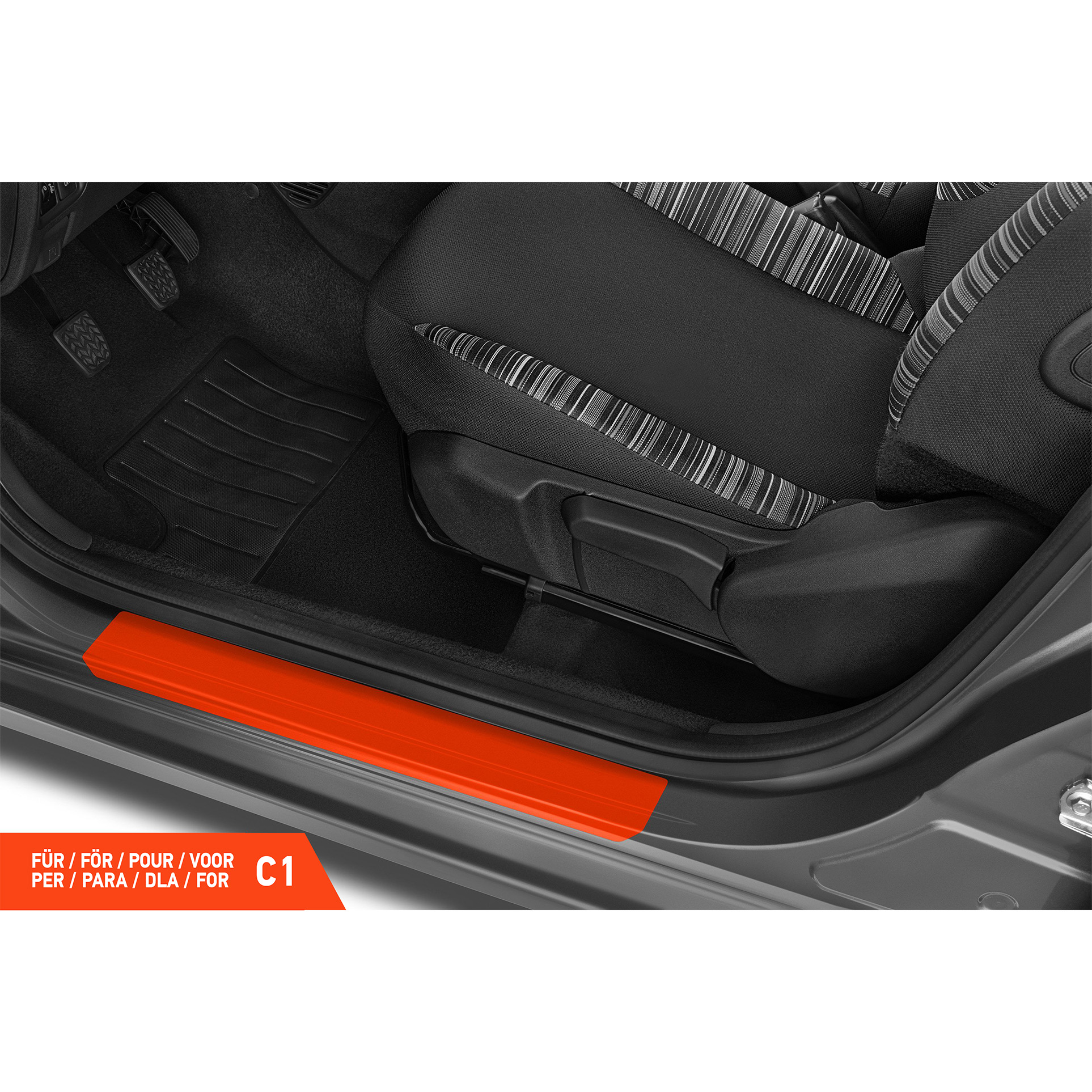 Einstiegsleisten Schutz für Citroën C1 2 (II) I 2014 - 2022 im 4er Set