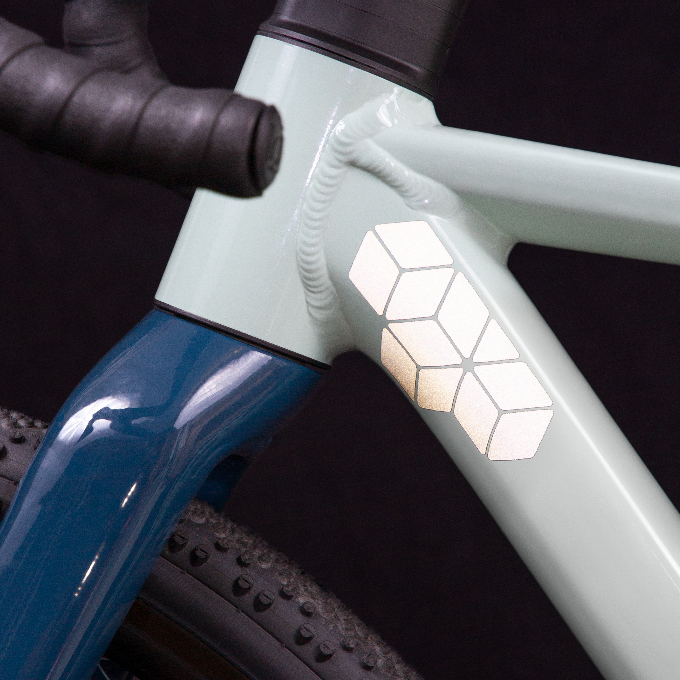 Reflektoren Sticker Set - Rauten klein  - für Fahrrad Roller Kinderwagen