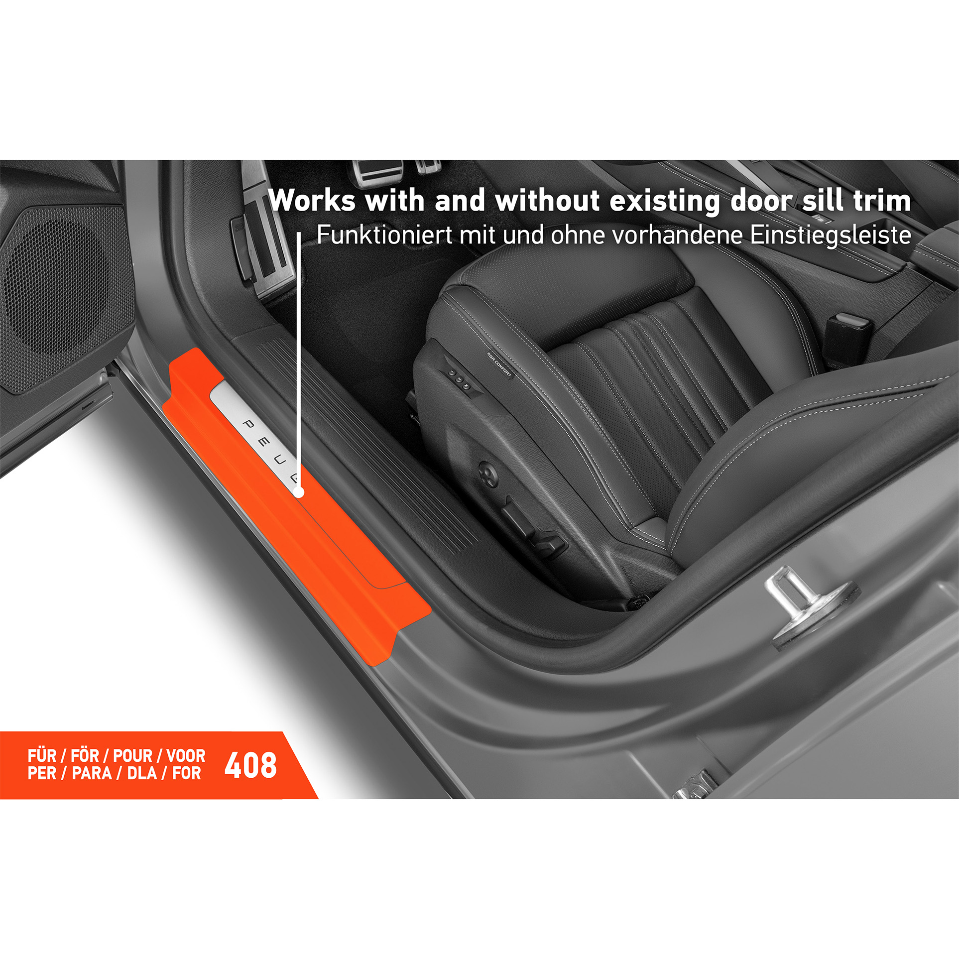 Einstiegsleisten Schutz für Peugeot 408 3 (III) I 2022 - 2026 im 6er Set