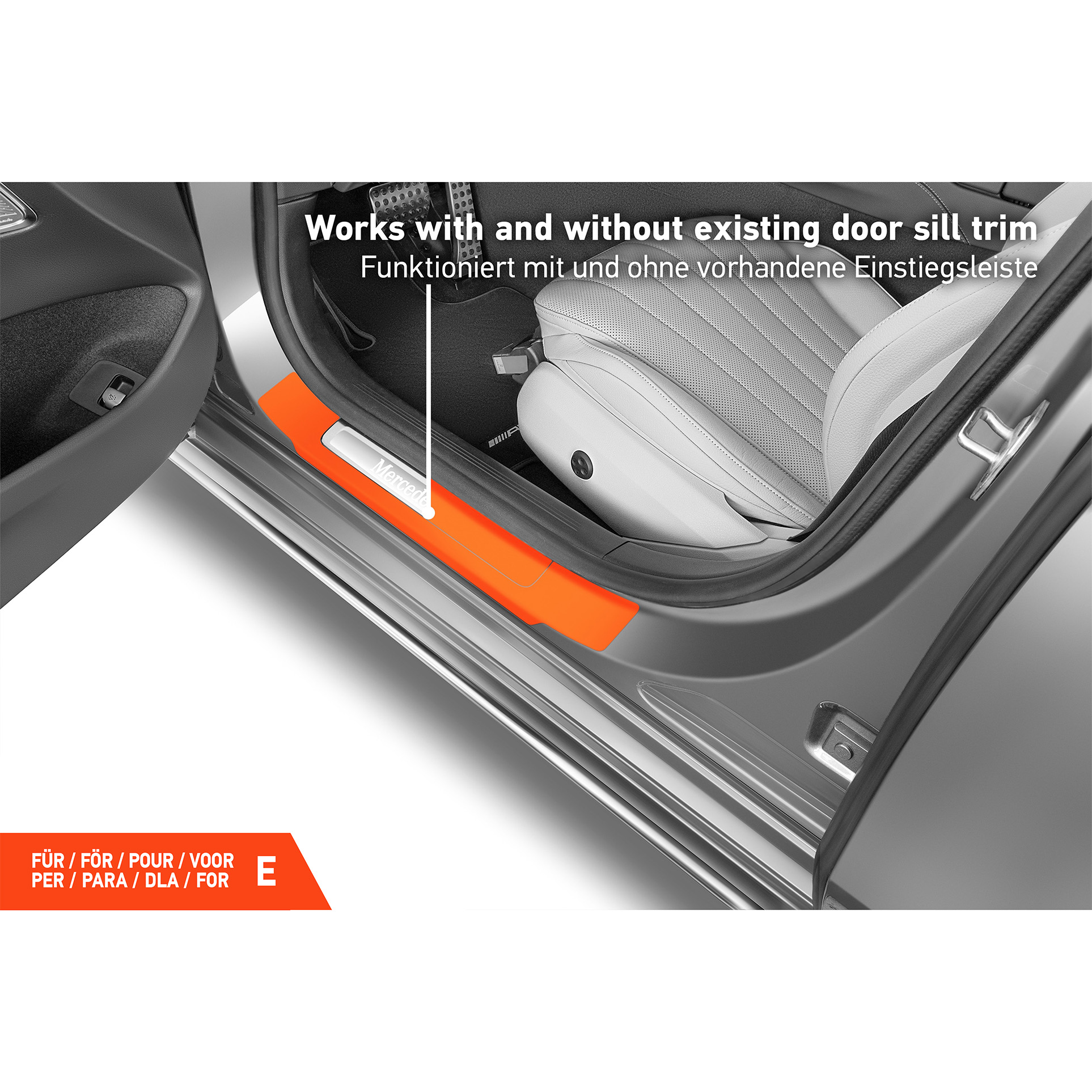 Einstiegsleisten Schutz für Mercedes Benz E-Klasse Limousine W214 I 2023 - 2026 im 4er Set