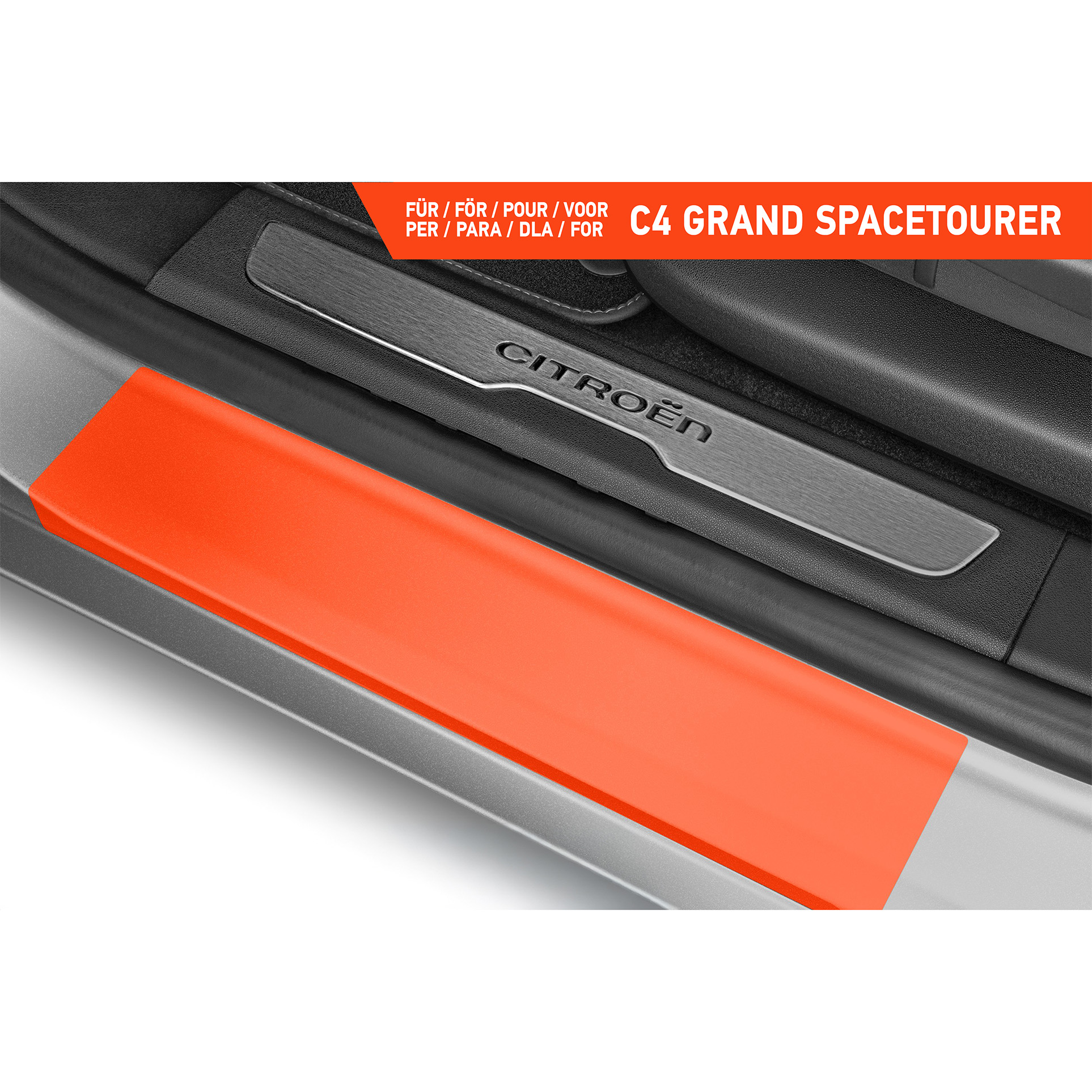 Einstiegsleisten Schutz für Citroën C4 Grand SpaceTourer I 2018 - 2022 im 4er Set
