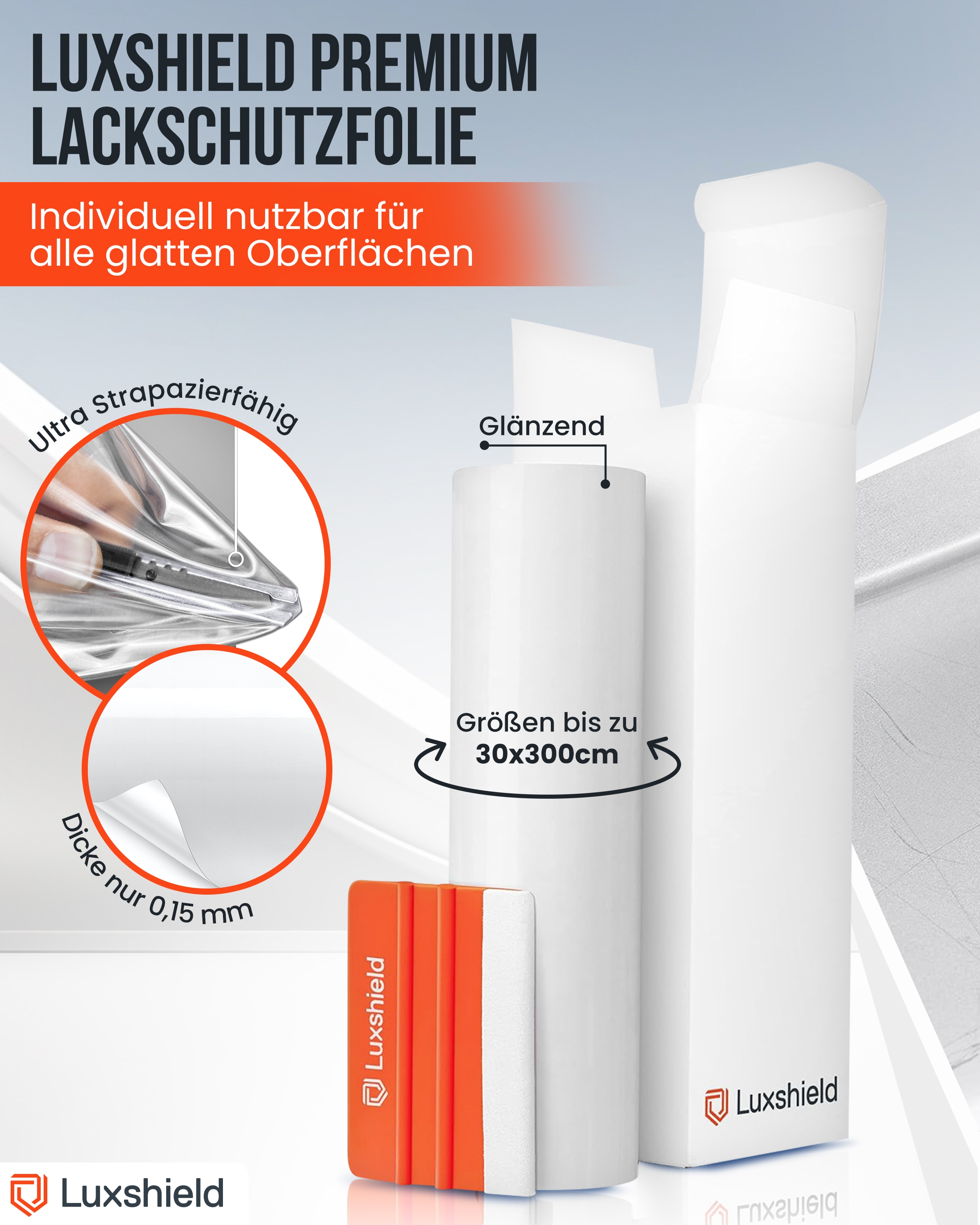 Lackschutzfolie Transparent 12x200cm