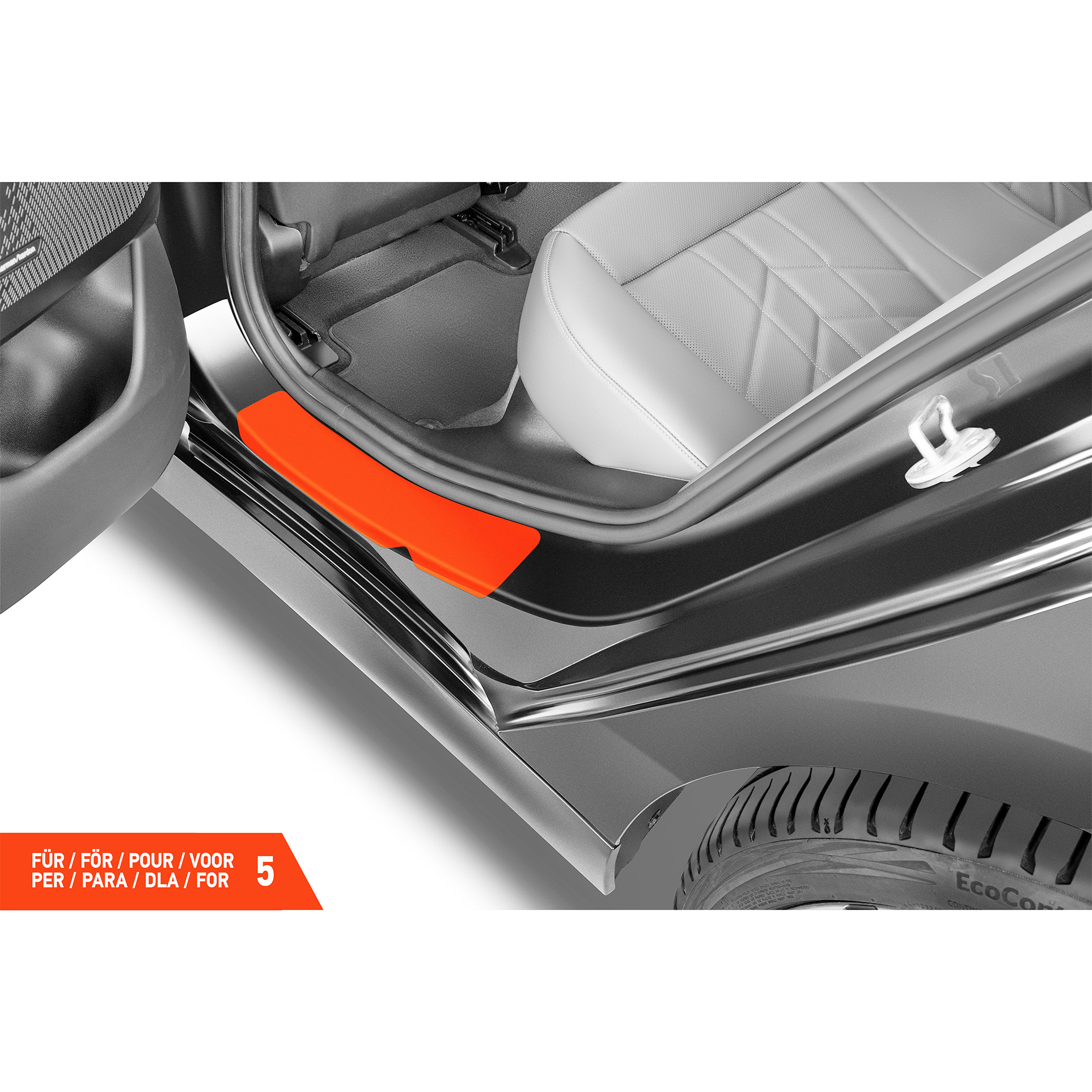 Einstiegsleisten Schutz für BMW 5er Limousine 8 (VIII) G60 I 2023 - 2026 im 4er Set