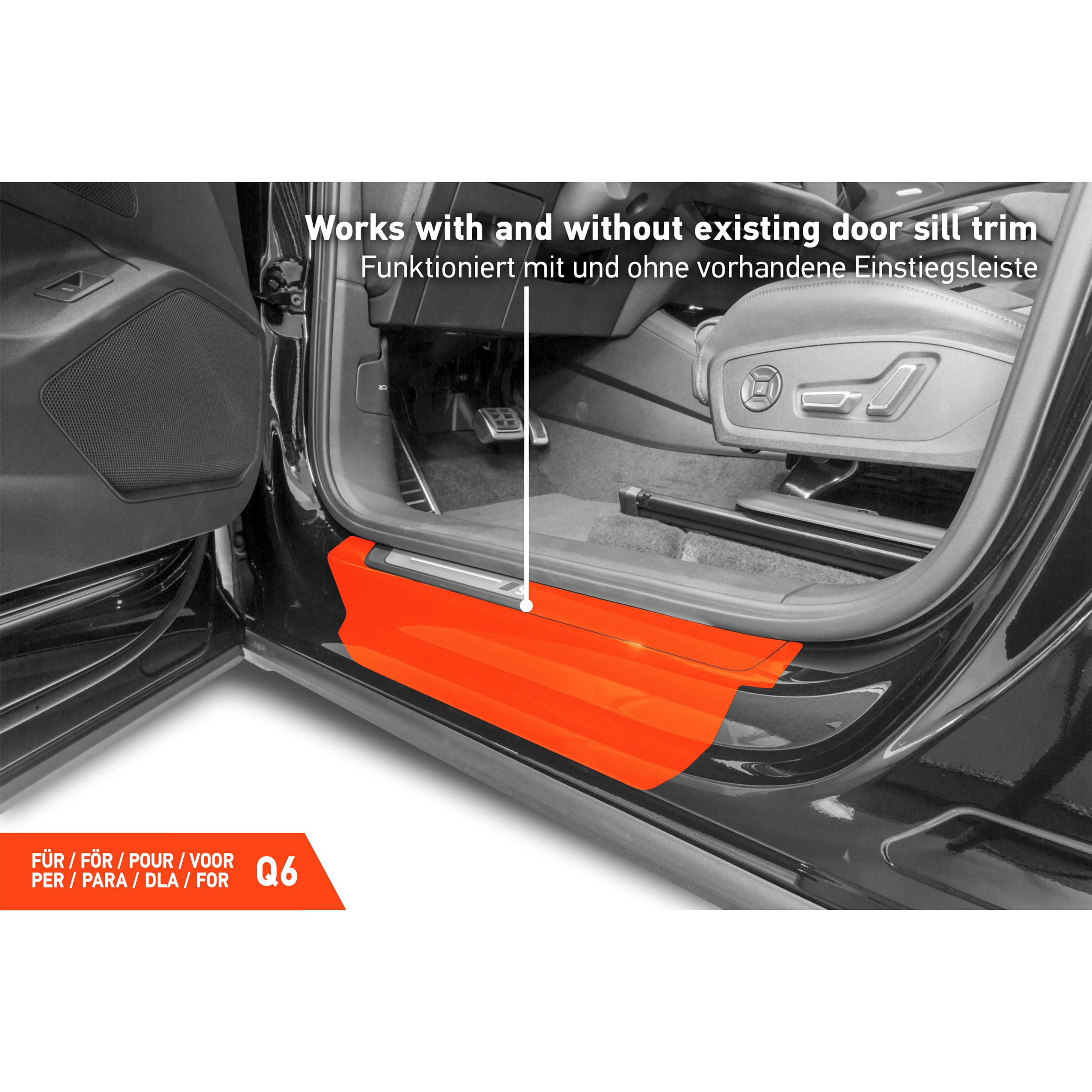 Einstiegsleisten Schutz für Audi Q6 SUV e-tron GF I 2024 - 2026 im 4er Set